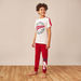 Juniors Printed T-shirt with Pyjamas - Set of 2-Nightwear-thumbnailMobile-6