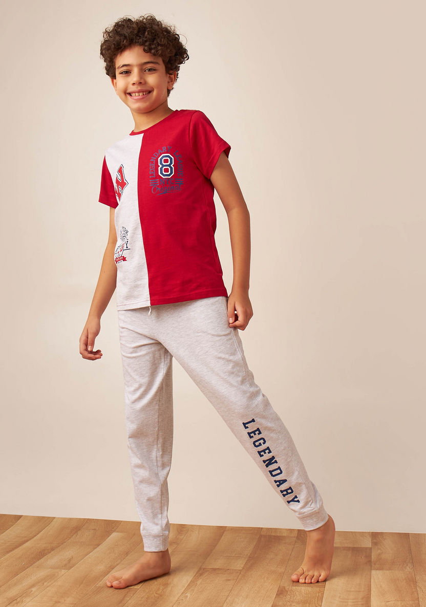 Juniors Printed T-shirt and Pyjama Set-Nightwear-image-0
