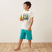 Juniors Graphic Print T-shirt and Shorts Set-Nightwear-thumbnailMobile-0