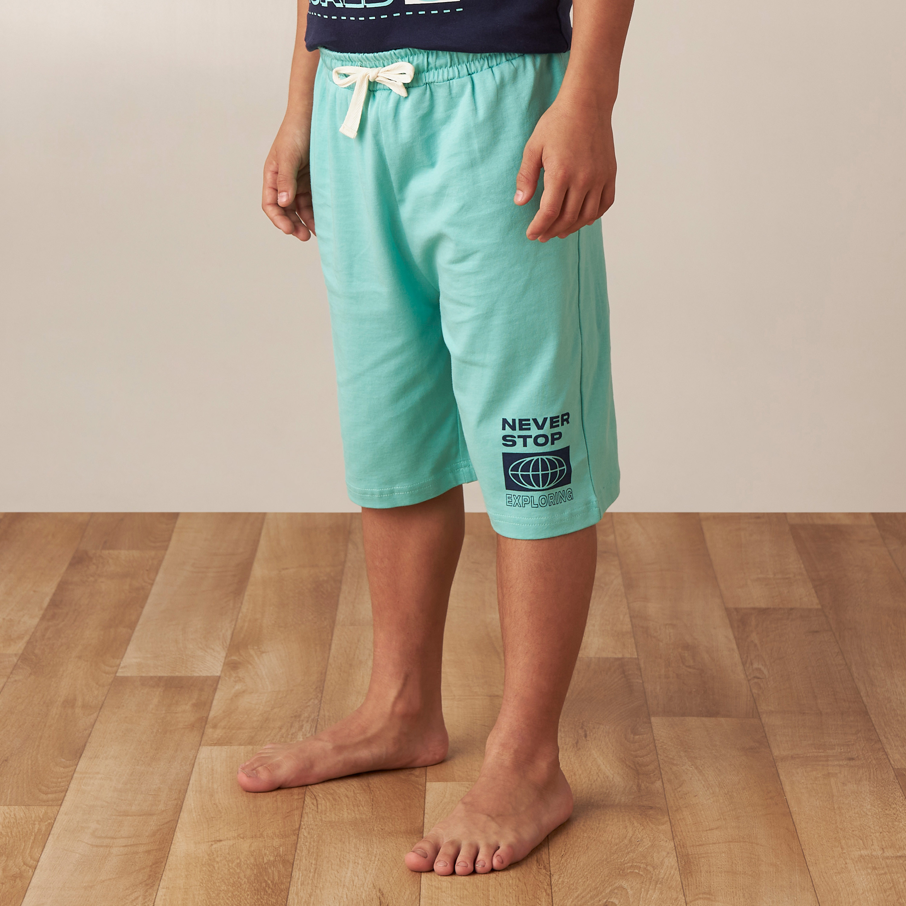 Juniors Printed T-shirt and Shorts Set-boys-clothing-nightwear-image-3