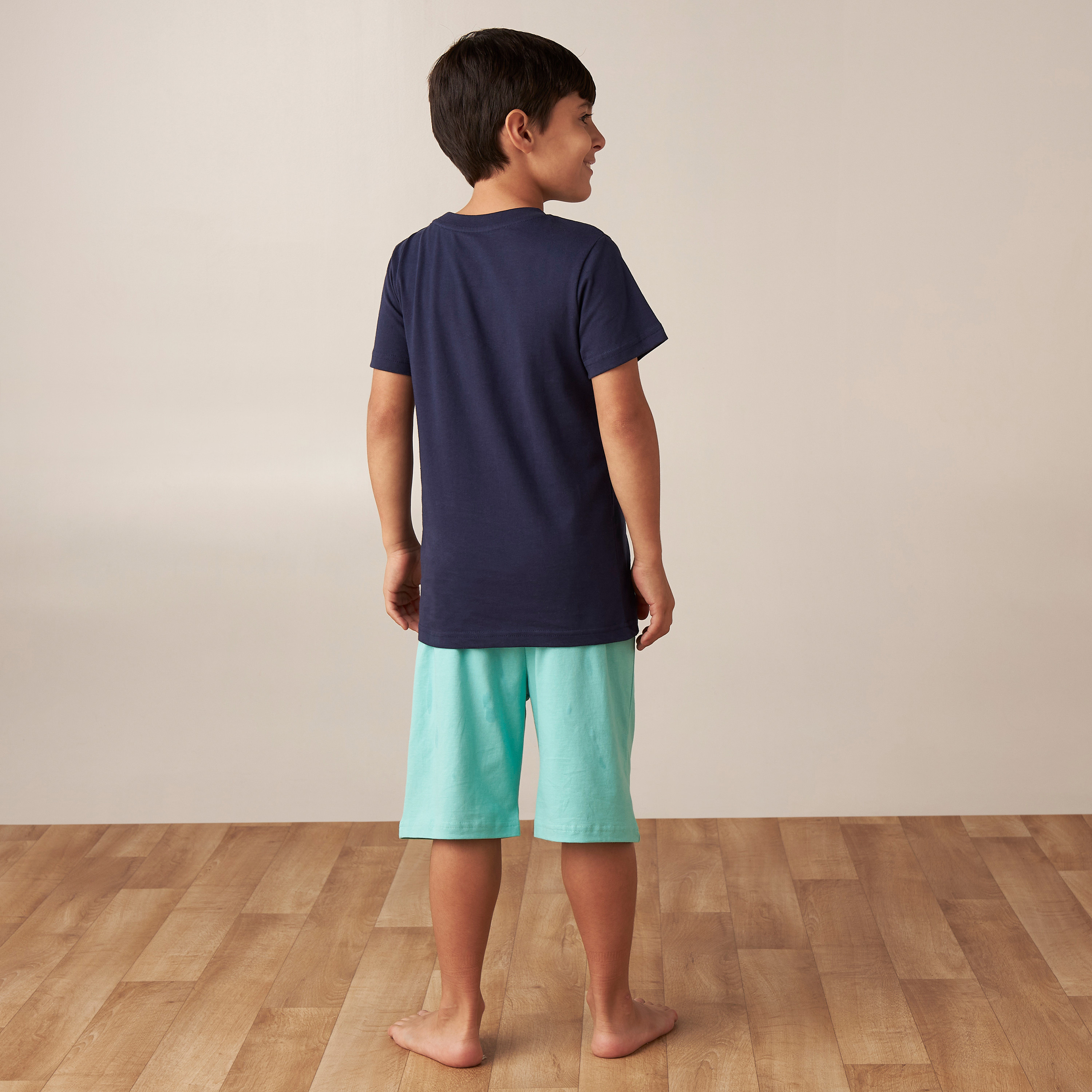 Juniors Printed T-shirt and Shorts Set-boys-clothing-nightwear-image-5