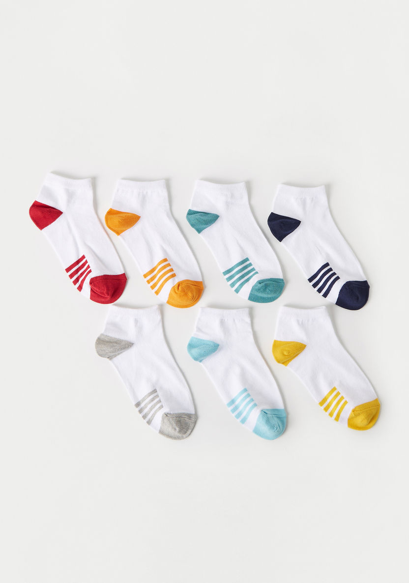 Juniors Colourblock Ankle Length Socks - Set of 7-Socks-image-0