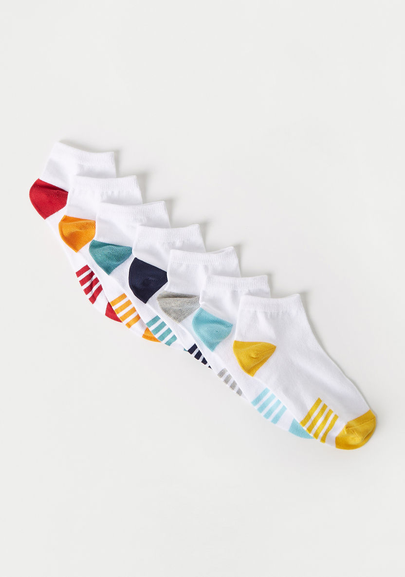 Juniors Colourblock Ankle Length Socks - Set of 7-Socks-image-1