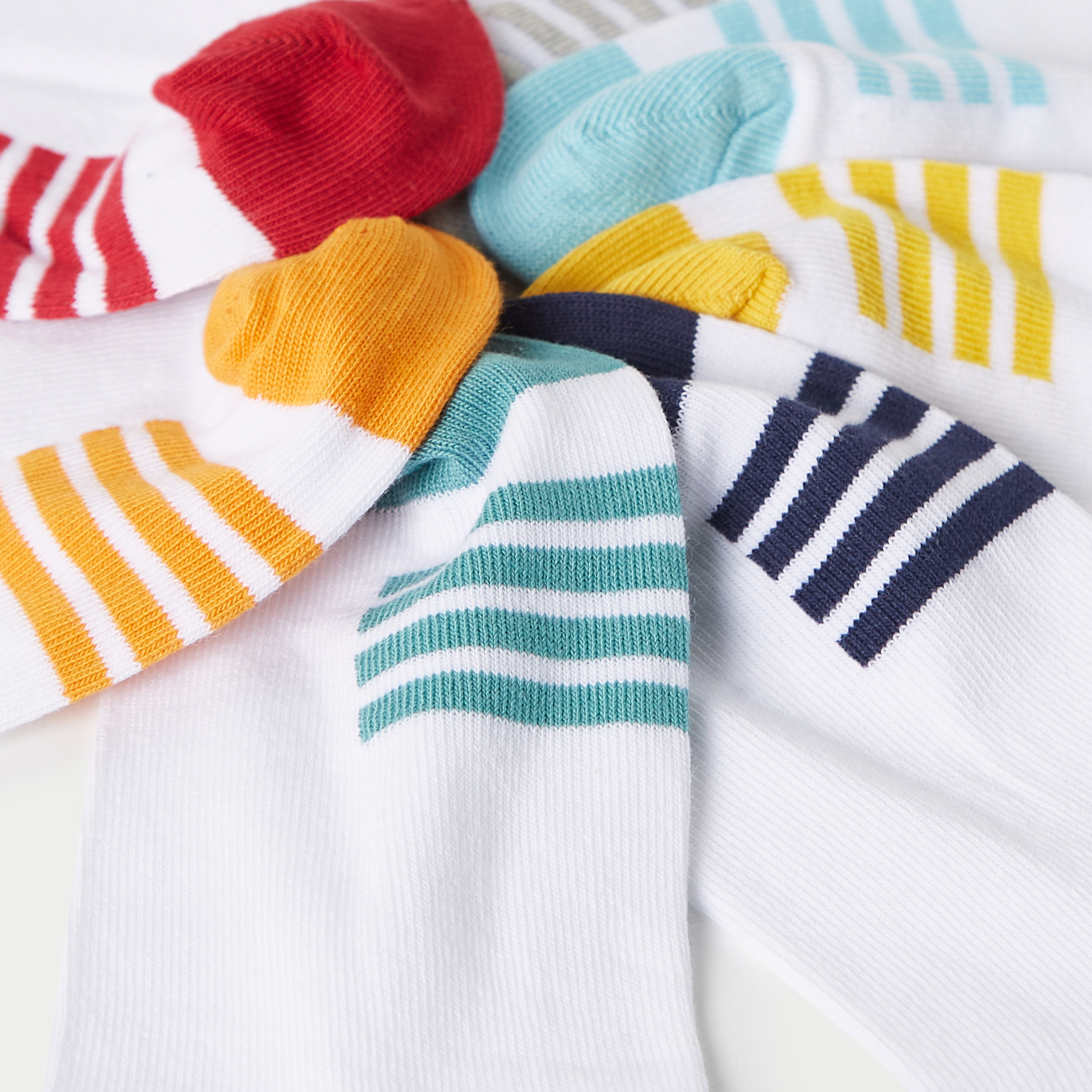 Juniors Colourblock Ankle Length Socks - Set of 7-boys-accessories-socks-image-4
