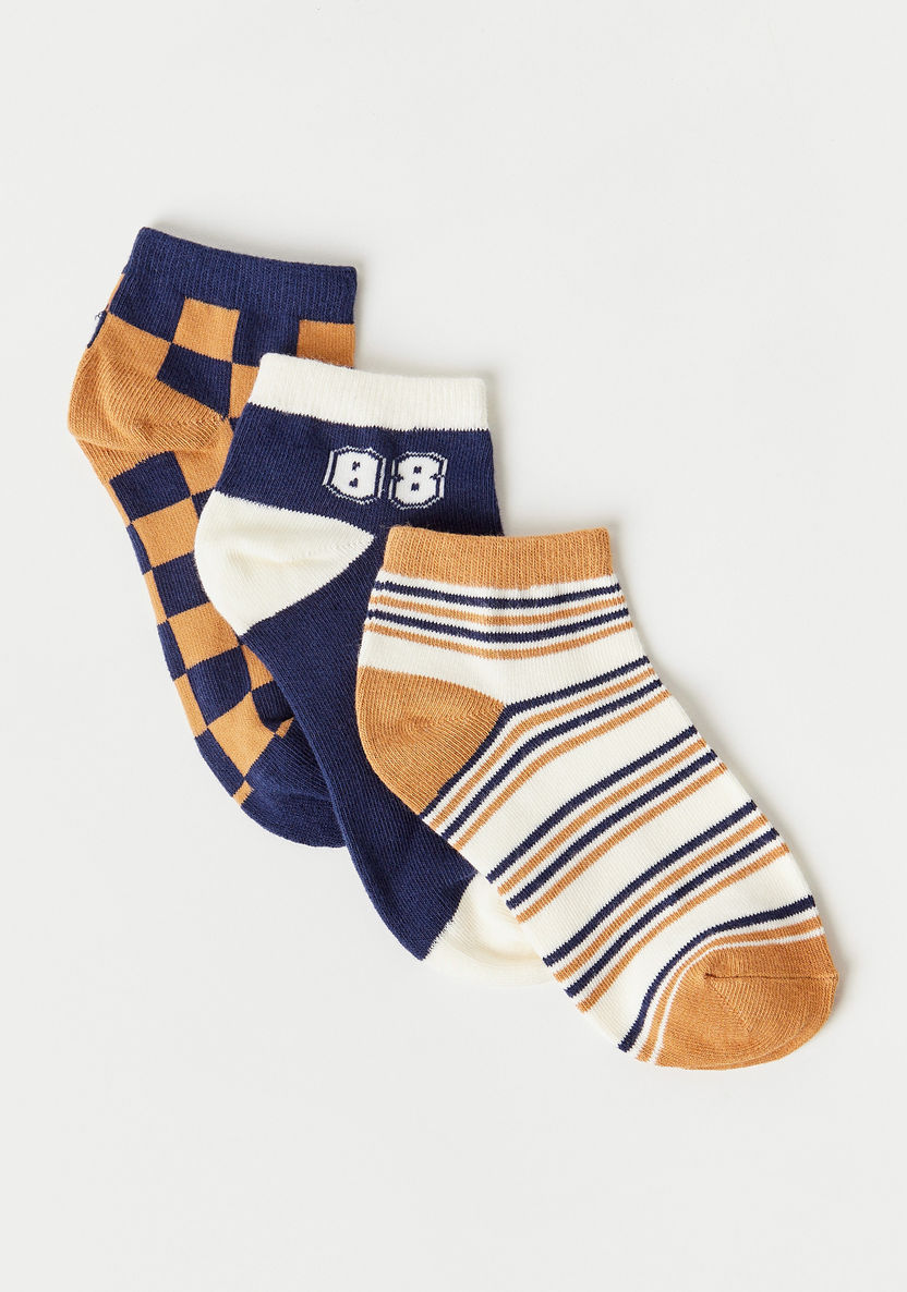 Juniors Printed Ankle Length Socks - Set of 3-Socks-image-1