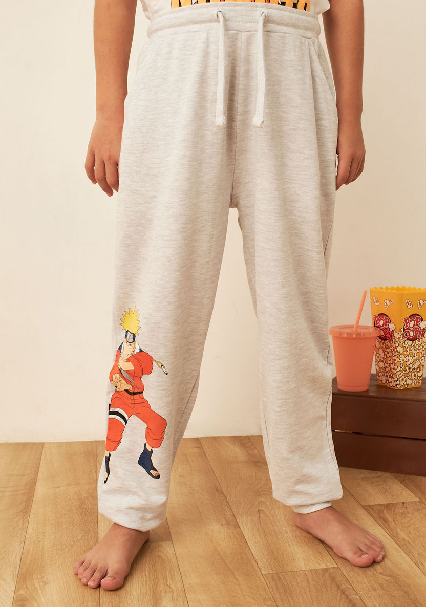 TV Tokyo Naruto Graphic Print T-shirt and Elastciated Pyjama Set-Nightwear-image-2