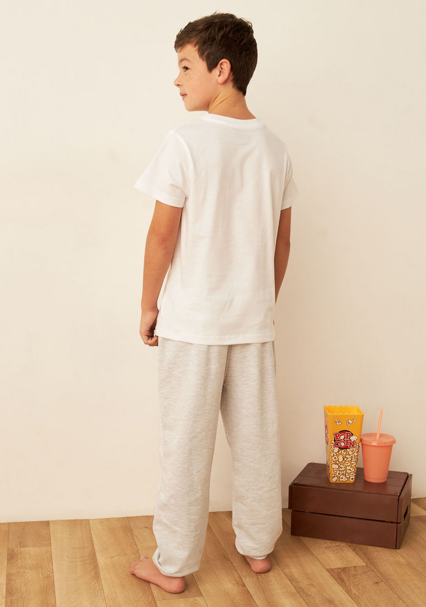 TV Tokyo Naruto Graphic Print T-shirt and Elastciated Pyjama Set-Nightwear-image-3