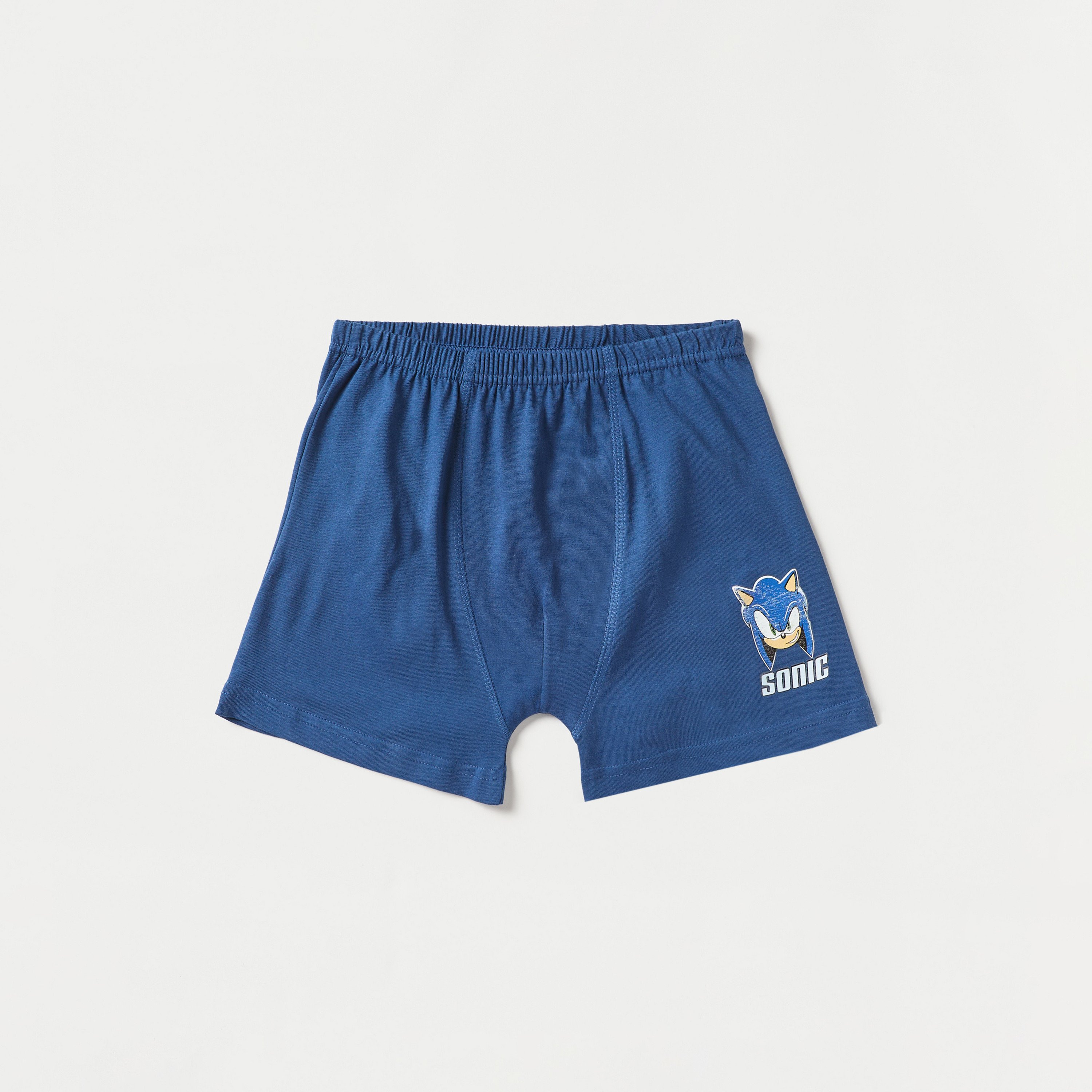 Sonic The Hedgehog Print Boxers with Elasticated Waistband - Set of 3-boys-clothing-innerwear-boxersandbriefs-image-3