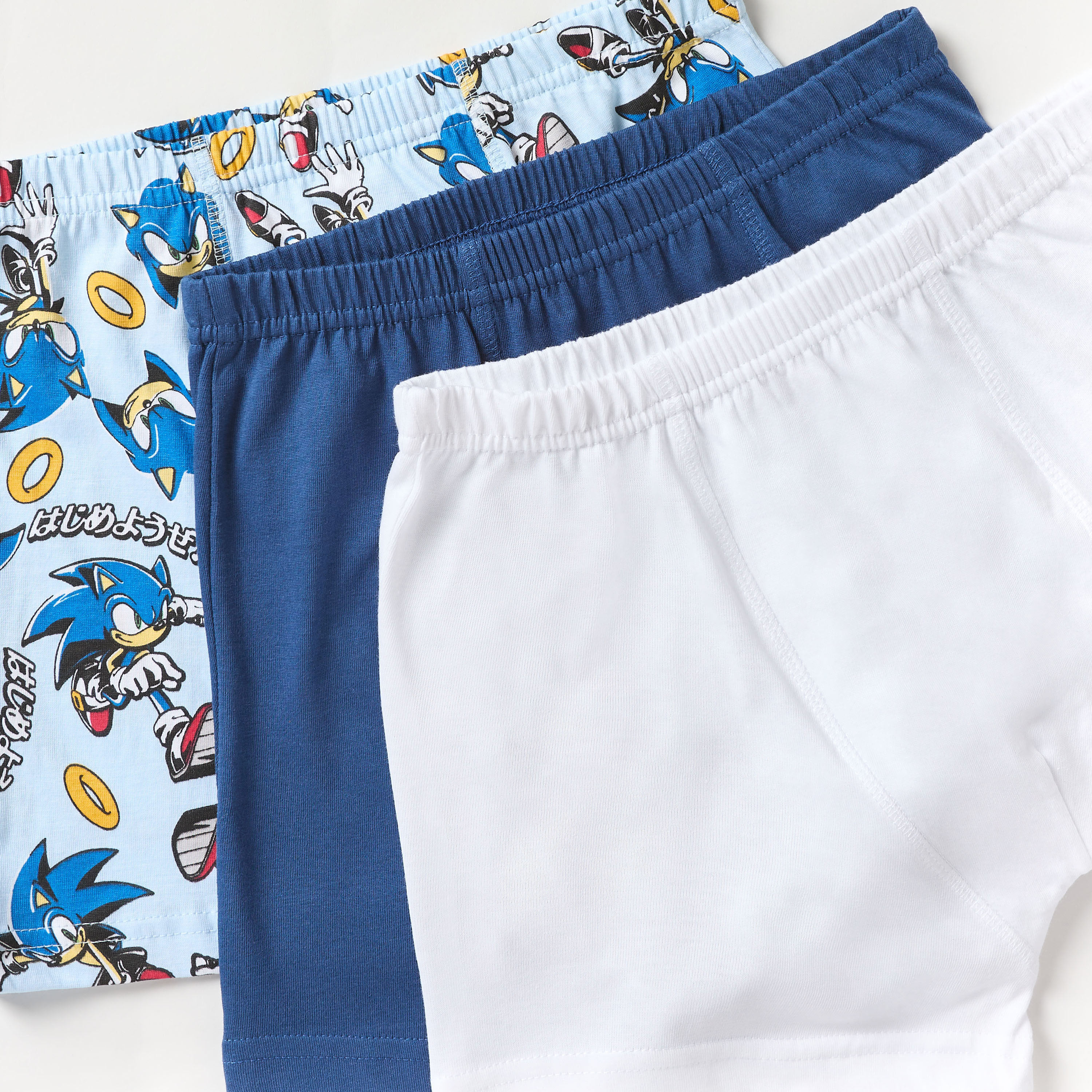 Sonic The Hedgehog Print Boxers with Elasticated Waistband - Set of 3-boys-clothing-innerwear-boxersandbriefs-image-5