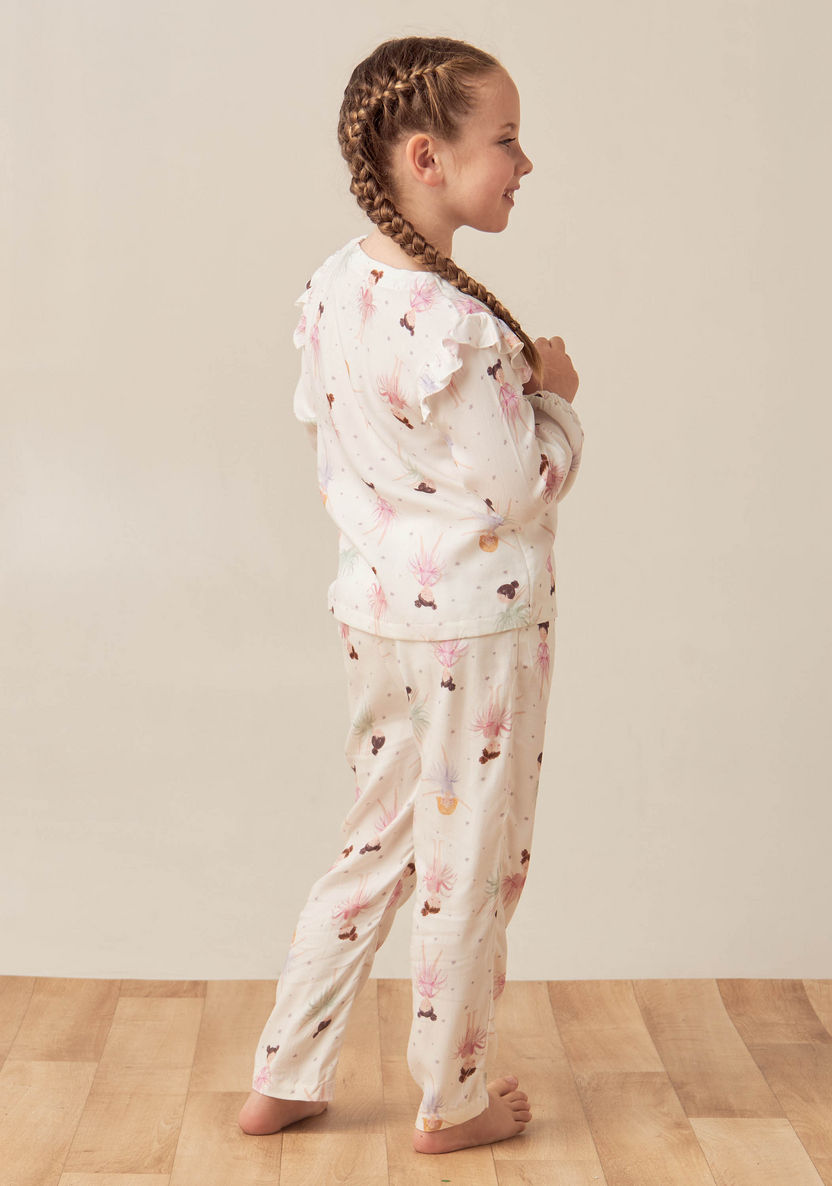 Juniors All-Over Print Top and Pyjama Set-Pyjama Sets-image-4