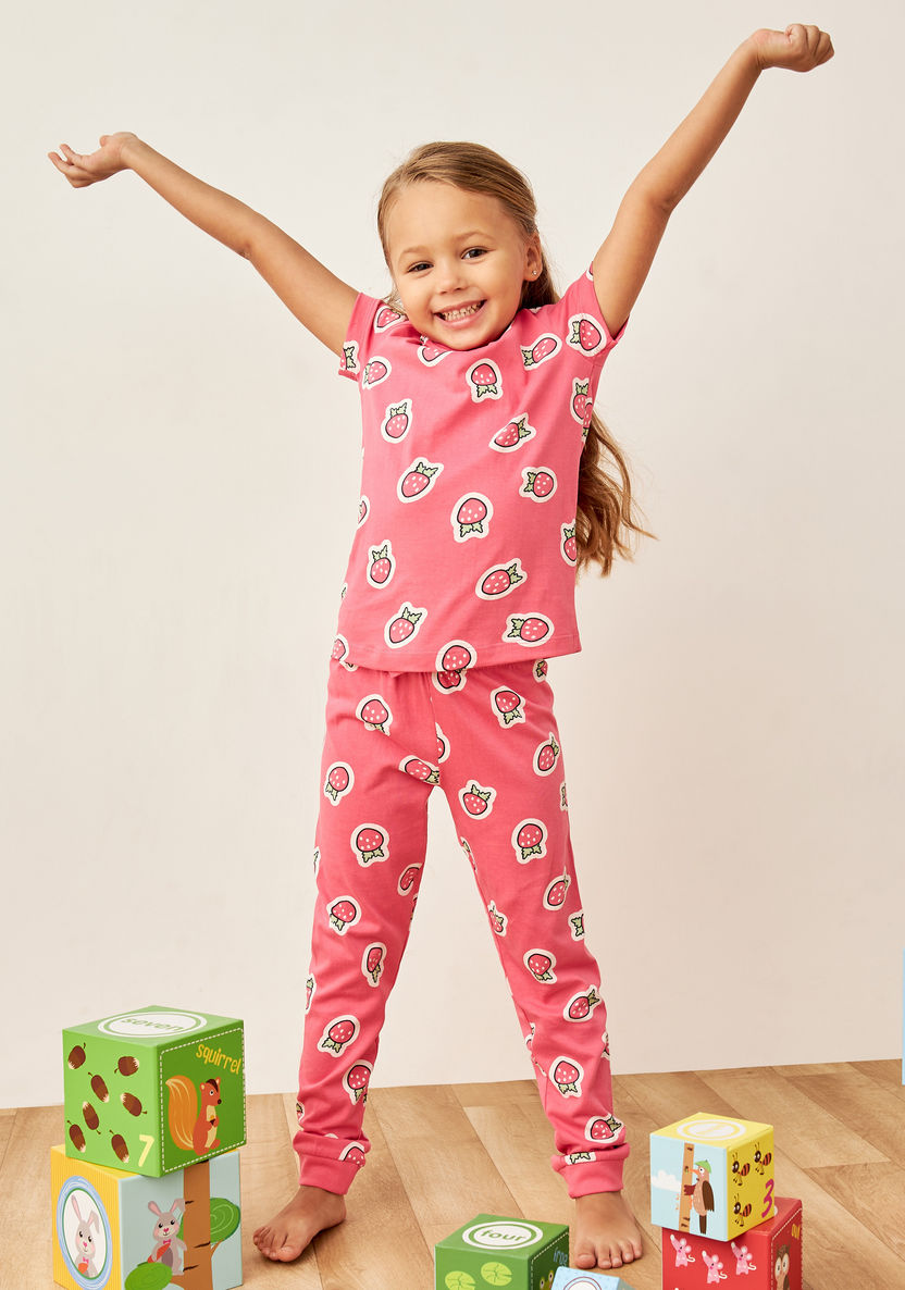Juniors Printed T-shirt and Pyjamas - Set of 6-Nightwear-image-7