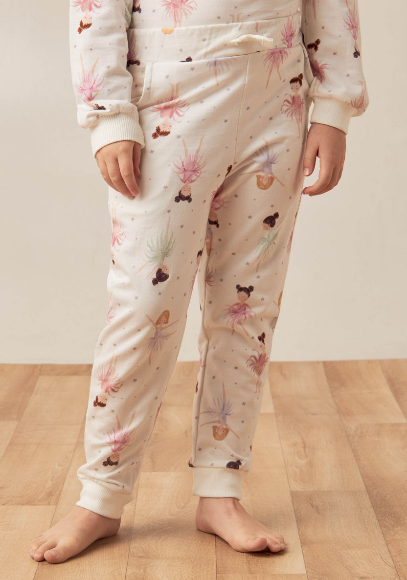 Juniors All-Over Print Sweatshirt and Pyjama Set-Nightwear-image-2