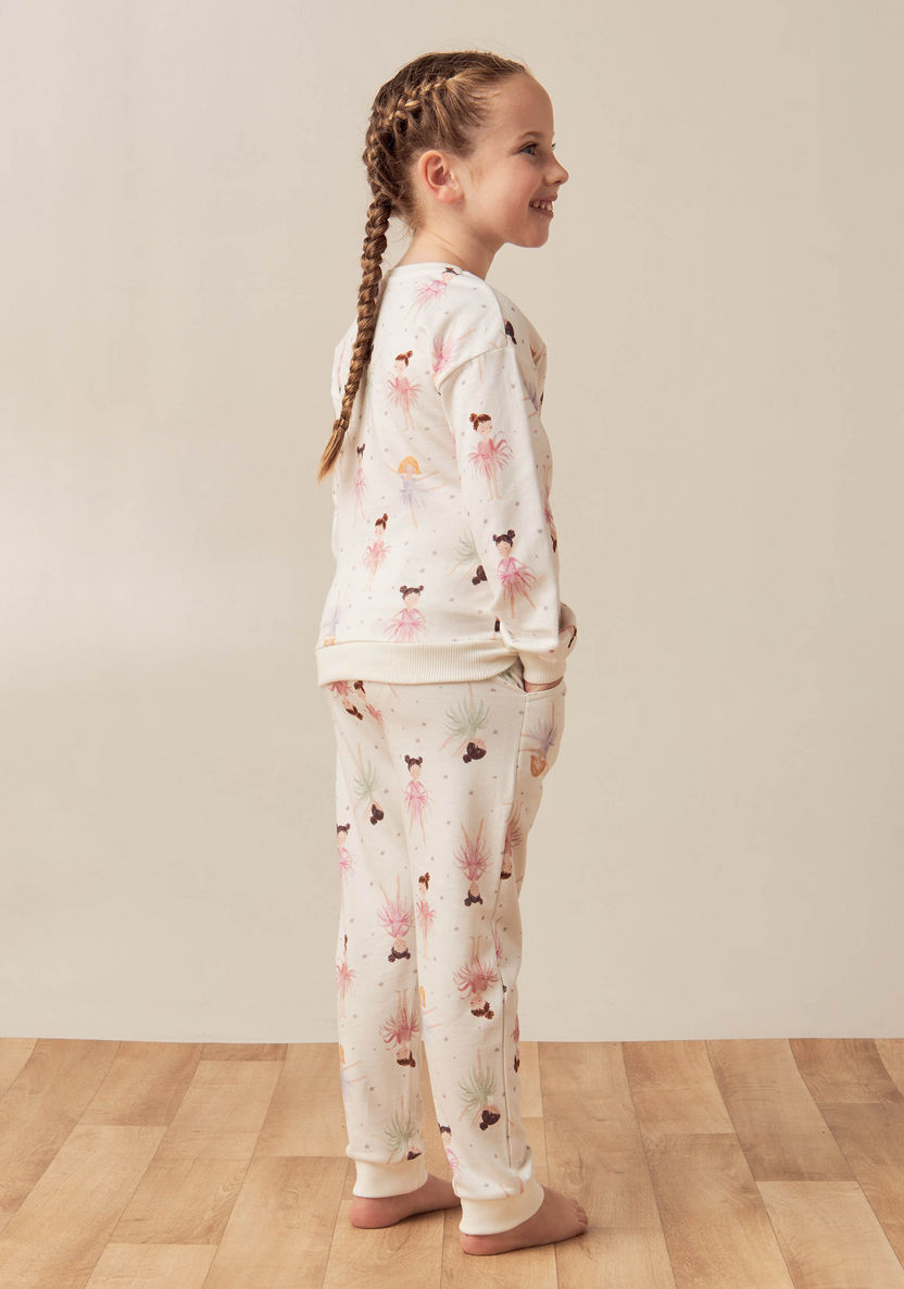 Juniors All-Over Print Sweatshirt and Pyjama Set-Nightwear-image-4