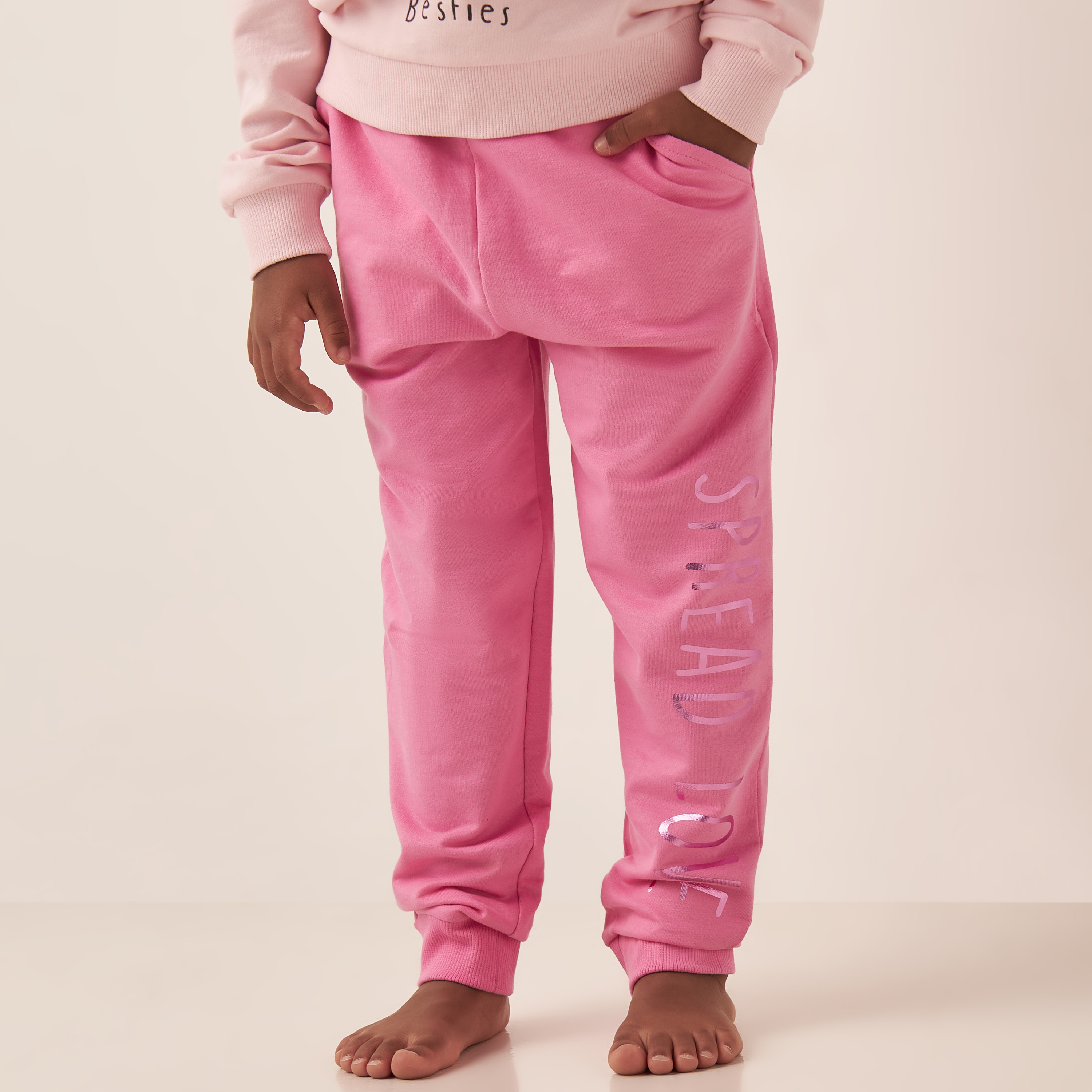 Juniors Unicorn Print Hooded Sweatshirt and Pyjama Set-girls-clothing-nightwear-image-3
