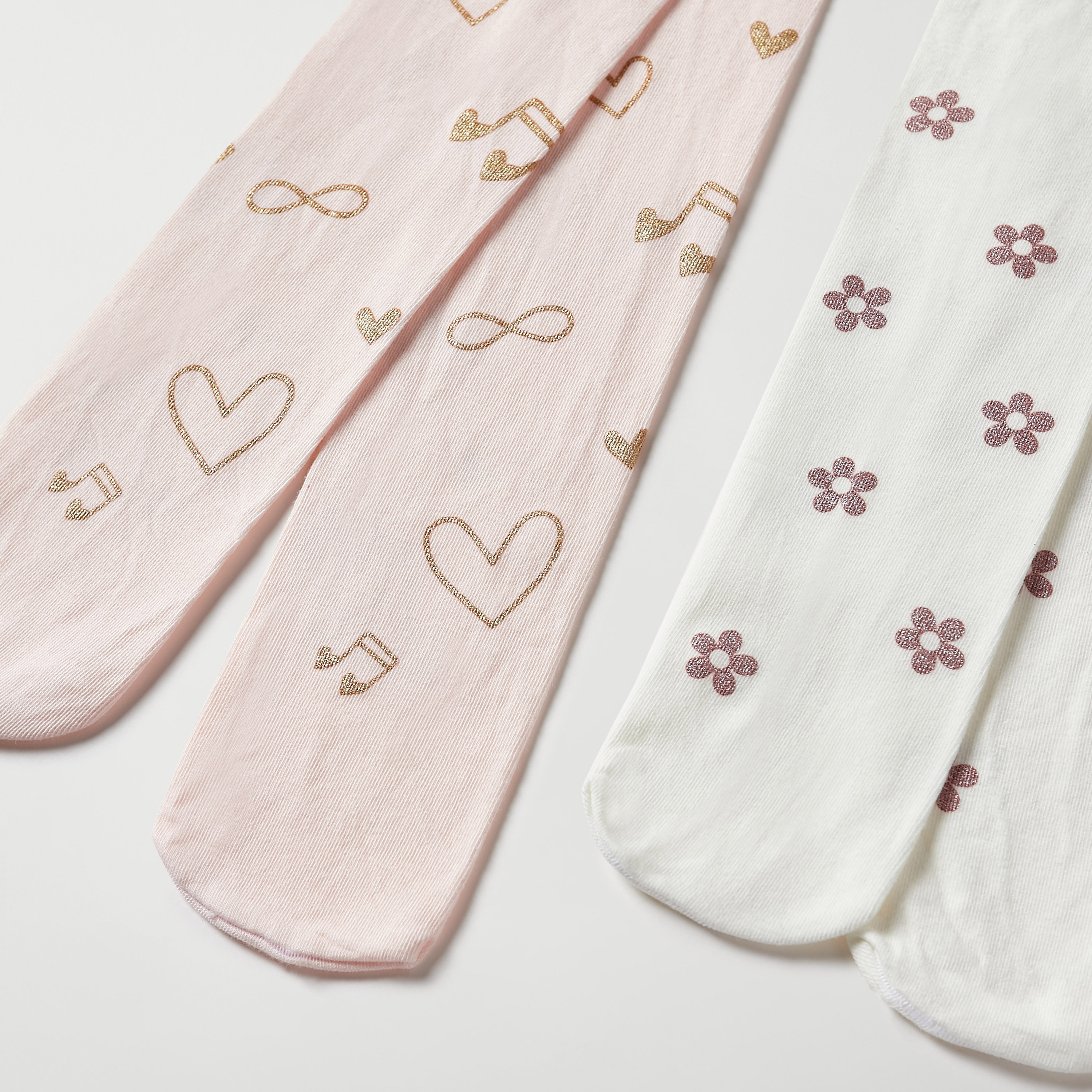 Juniors Printed Tights - Set of 2-girls-accessories-socks-image-3