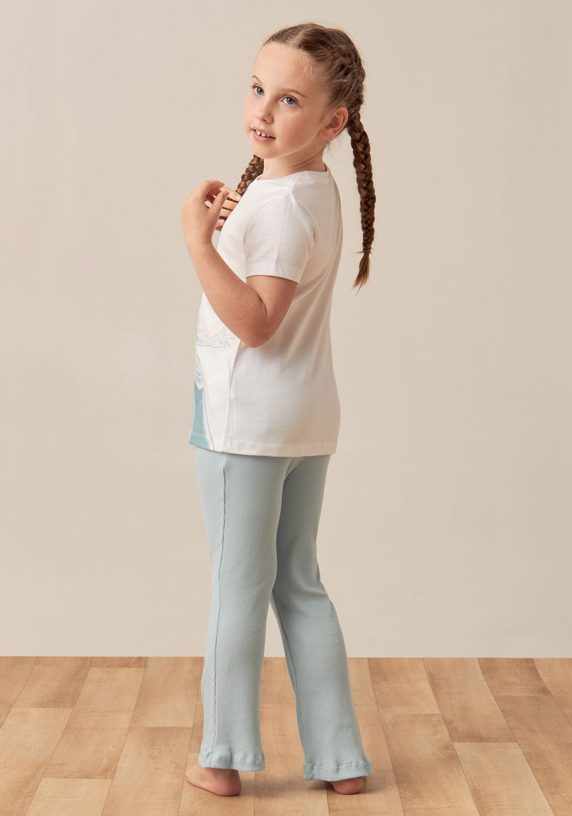 Disney Cinderella Print T-shirt and Pyjama Set-Nightwear-image-4