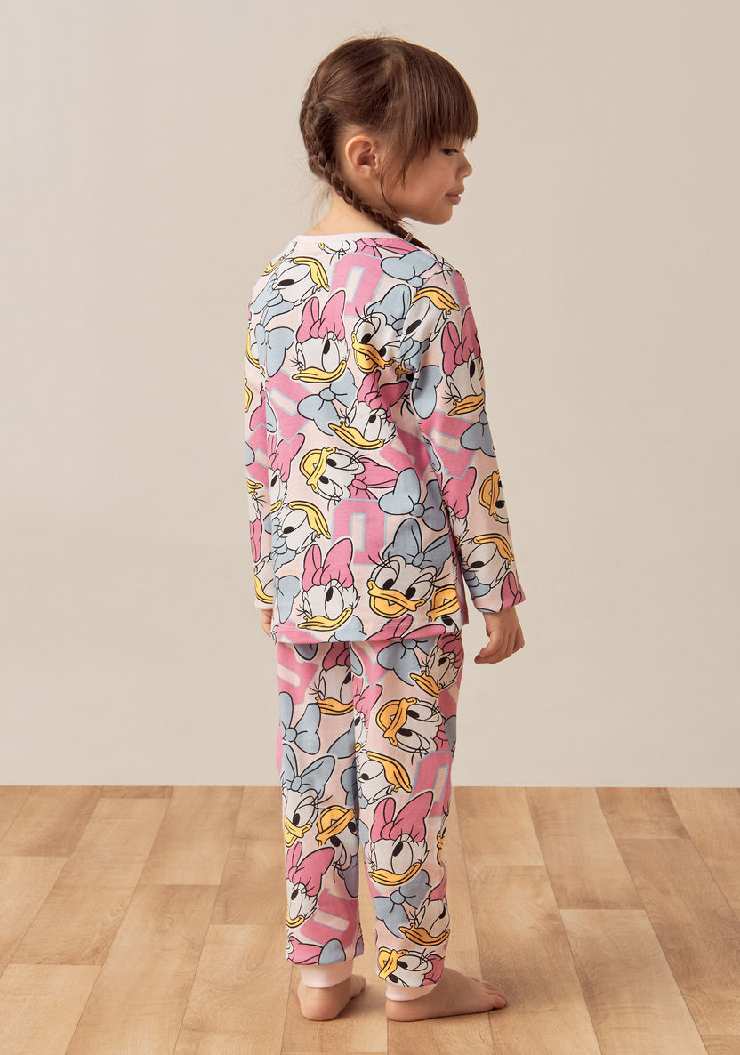 Disney Daisy Duck Print T-shirt and Pyjama - Set of 2-Pyjama Sets-image-6