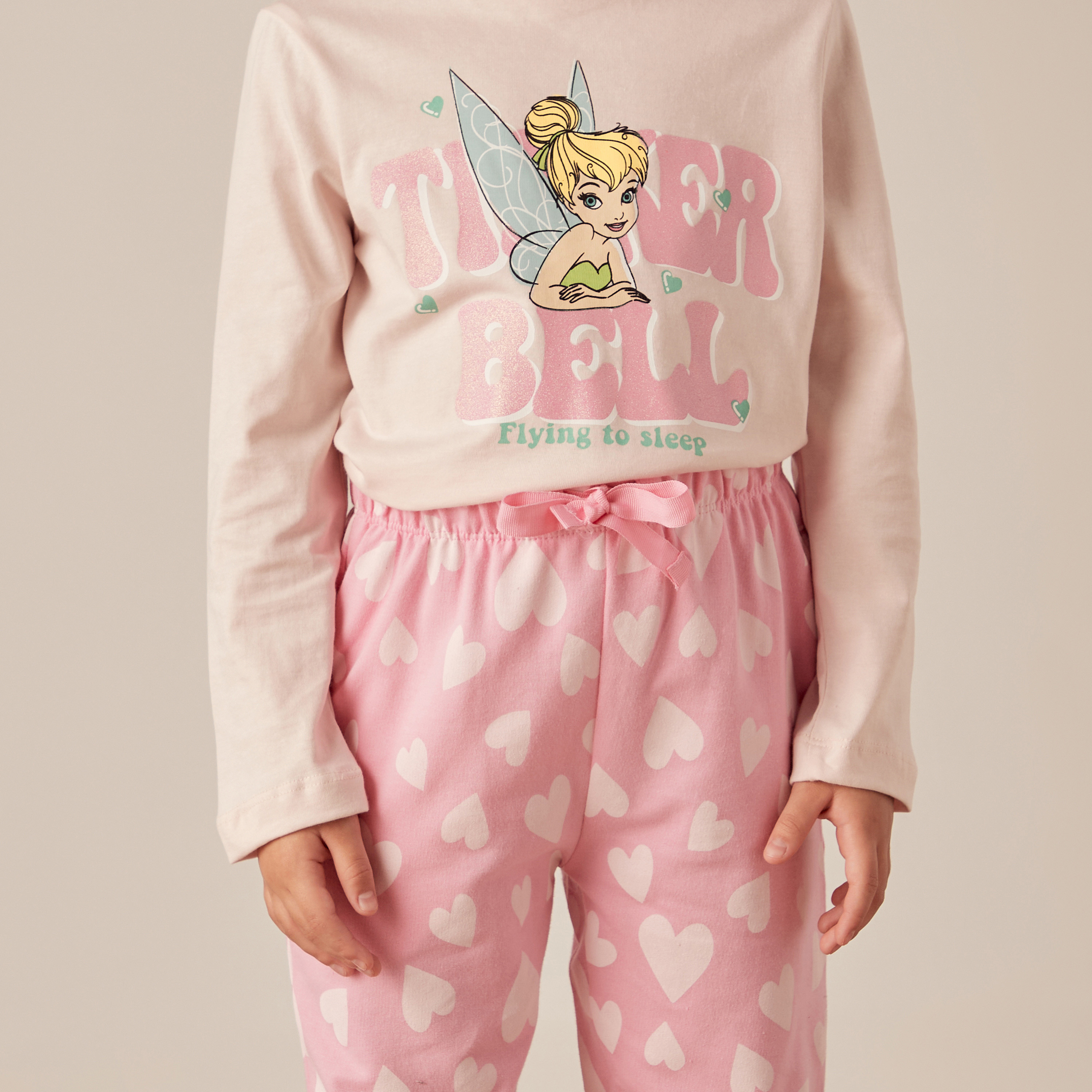طقم بنطلون بيجاما وتيشيرت بطبعات تينكر بيل من ديزني-girls-clothing-nightwear-image-4