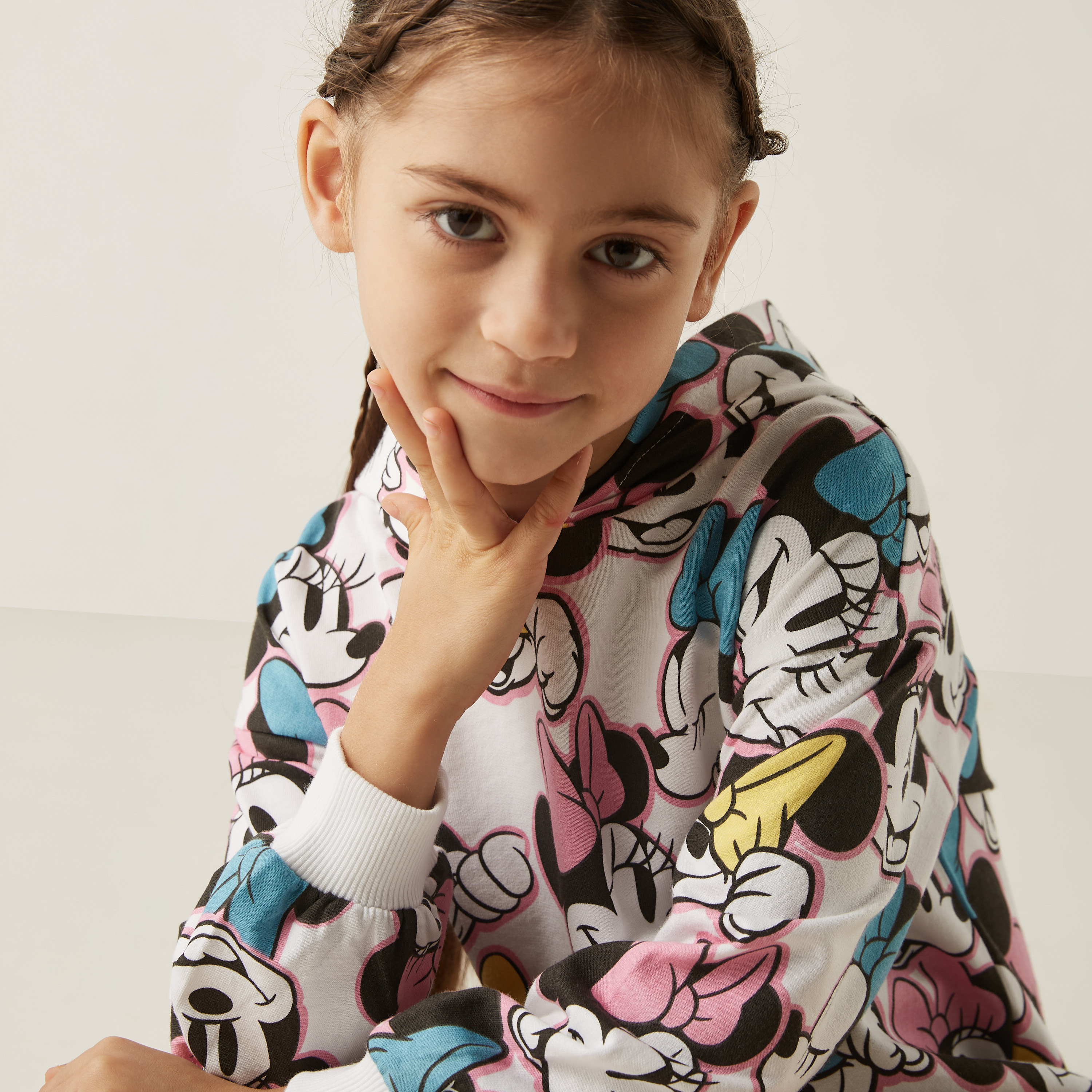 Disney All-Over Minnie Mouse Print Night Dress with Hood-girls-clothing-nightwear-image-3
