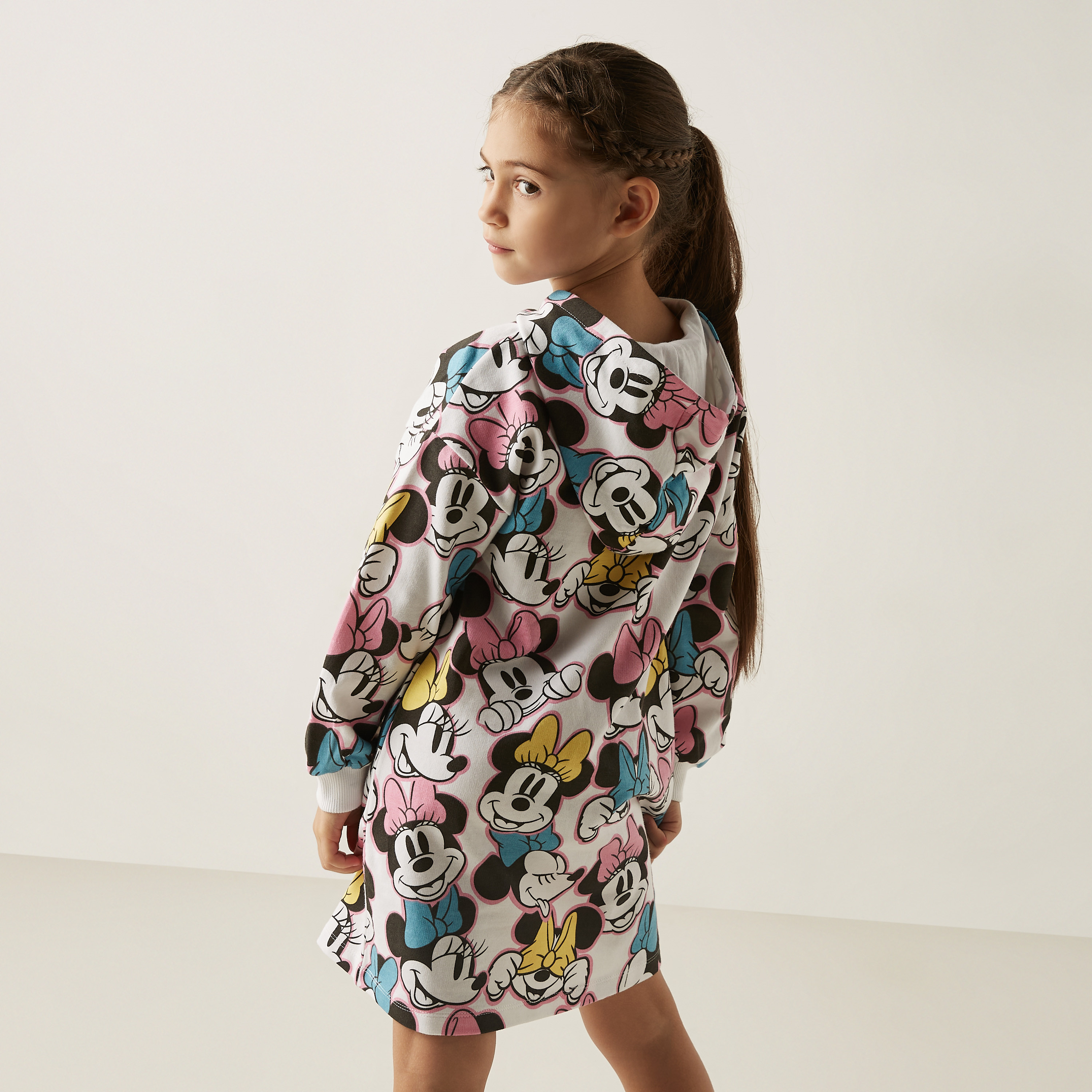 Disney All-Over Minnie Mouse Print Night Dress with Hood-girls-clothing-nightwear-image-4