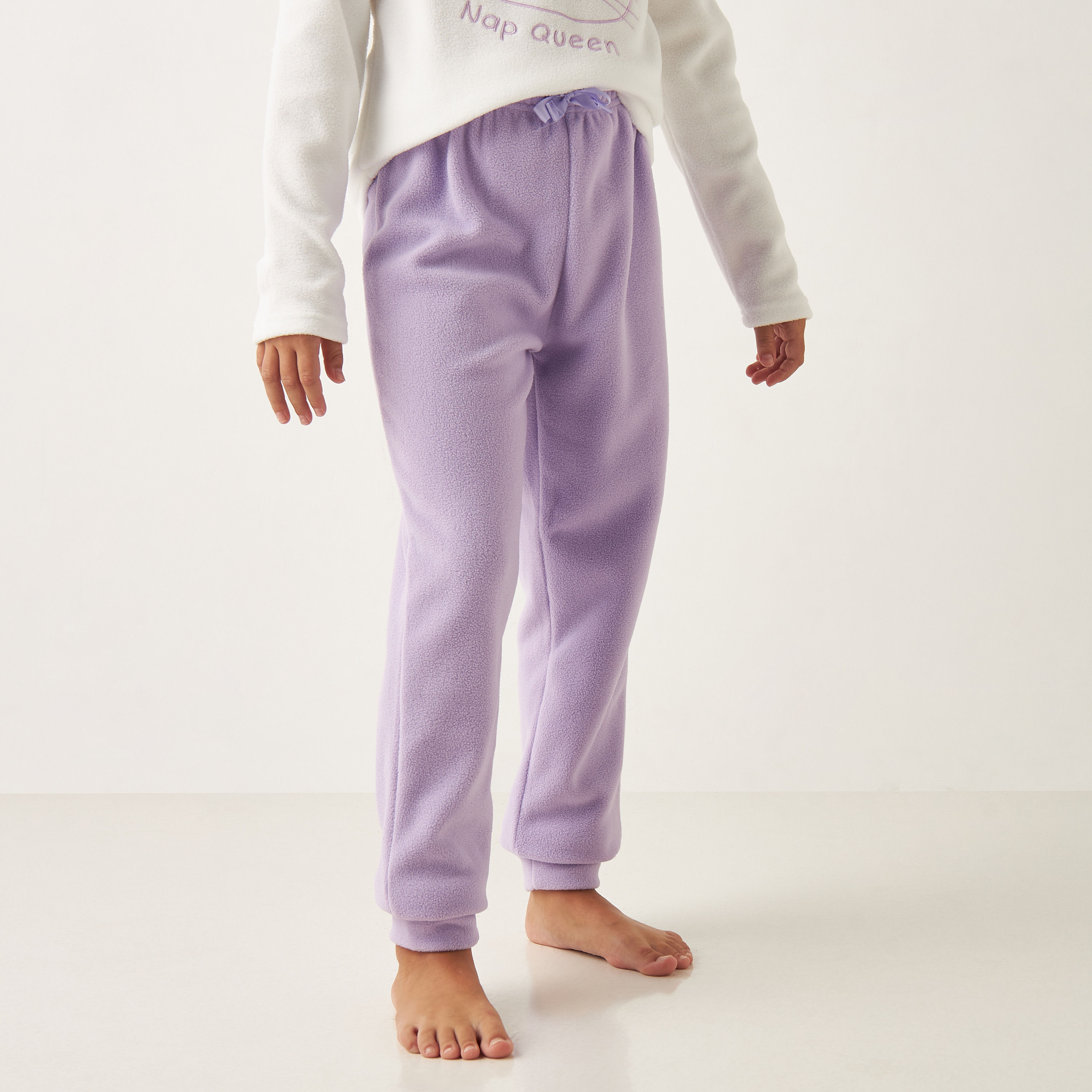 Juniors Embroidered Long Sleeves T-shirt and Pyjama Set-girls-clothing-nightwear-image-3