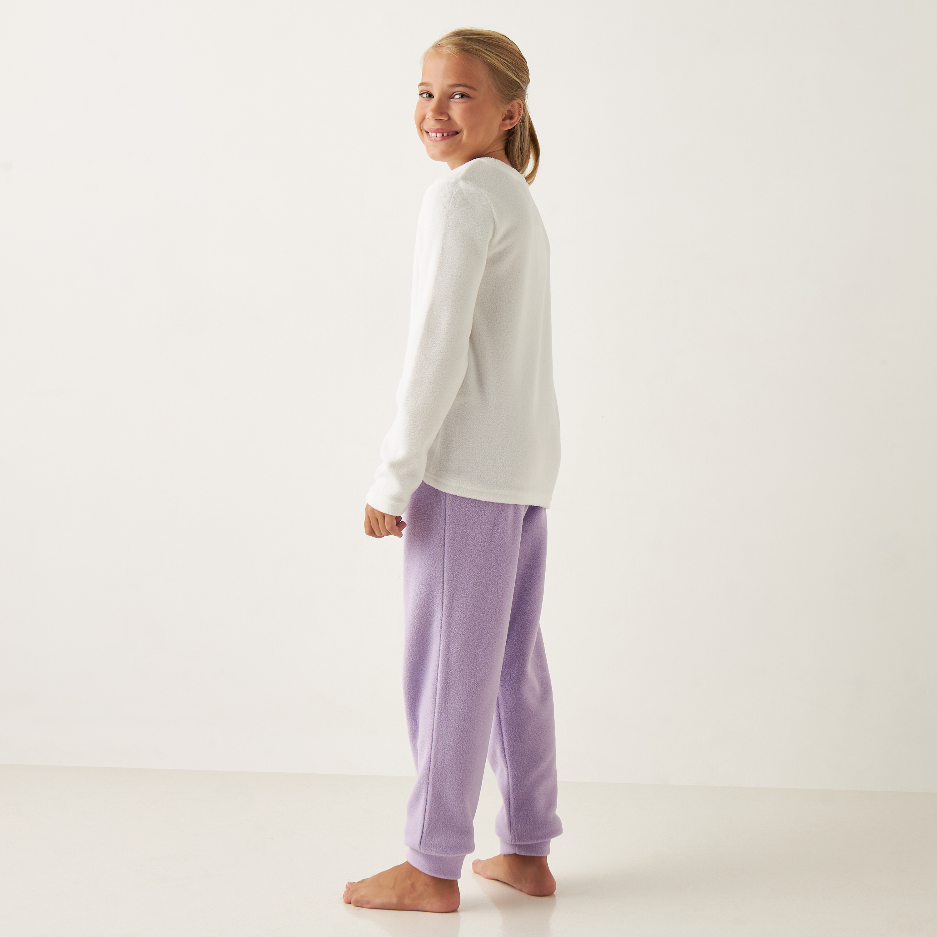 Juniors Embroidered Long Sleeves T-shirt and Pyjama Set-girls-clothing-nightwear-image-4