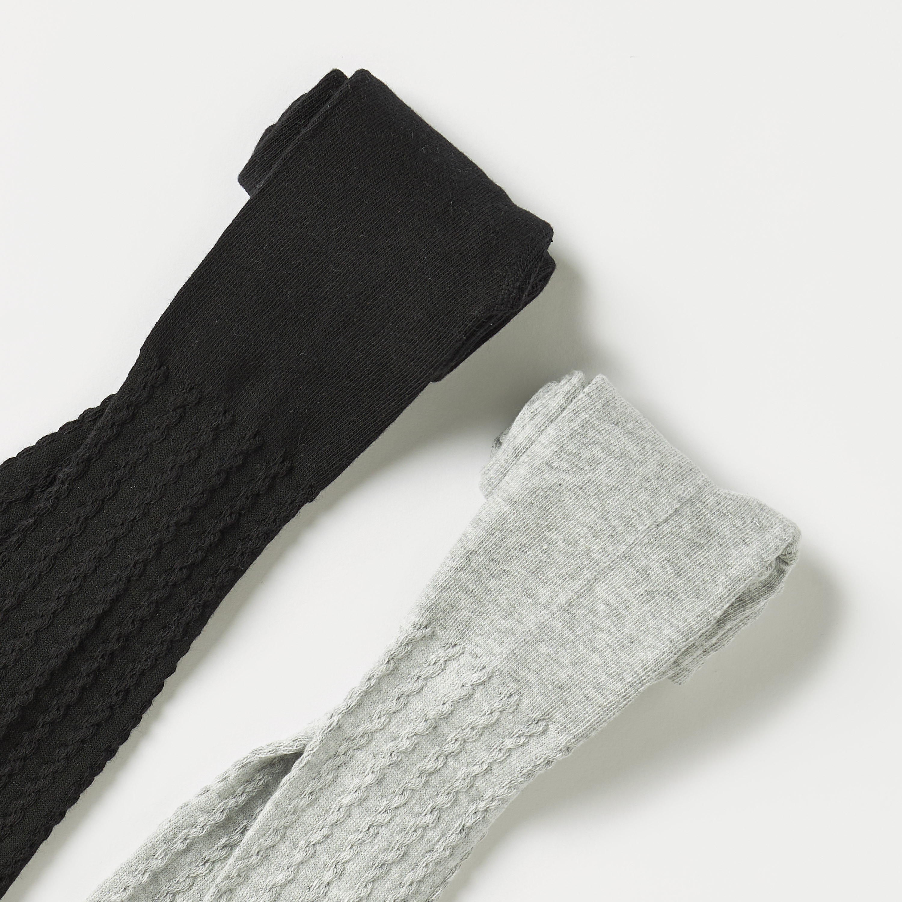 Juniors Cable Knit Closed Feet Tights with Elasticised Waistband - Set of 2-girls-accessories-socks-image-2