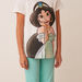 Disney Jasmine Print Short Sleeves T-shirt and Elasticated Pyjama Set-Nightwear-thumbnail-2