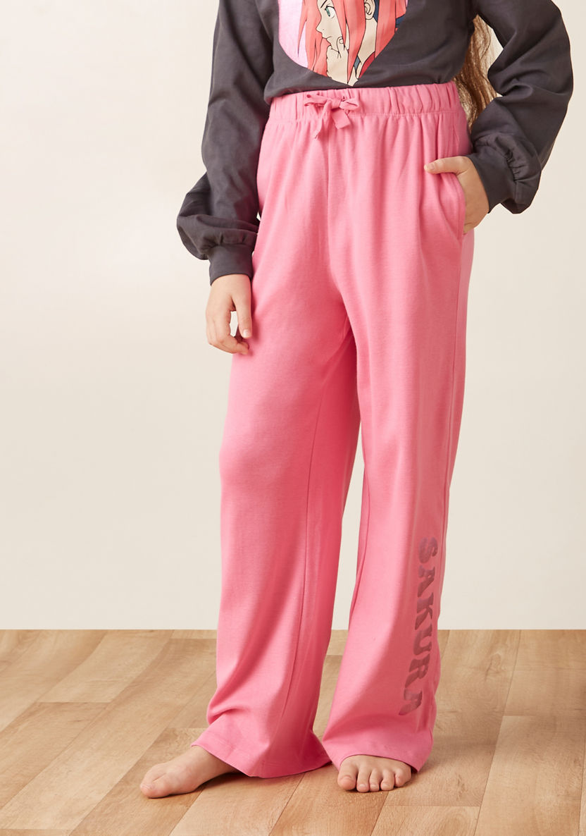TV Tokyo Sakura Print T-shirt and Pyjama Set-Nightwear-image-4