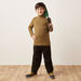 Juniors Solid Turtleneck T-shirt with Long Sleeves-T Shirts-thumbnailMobile-1