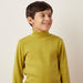 Juniors Solid Turtleneck T-shirt with Long Sleeves-T Shirts-thumbnailMobile-2