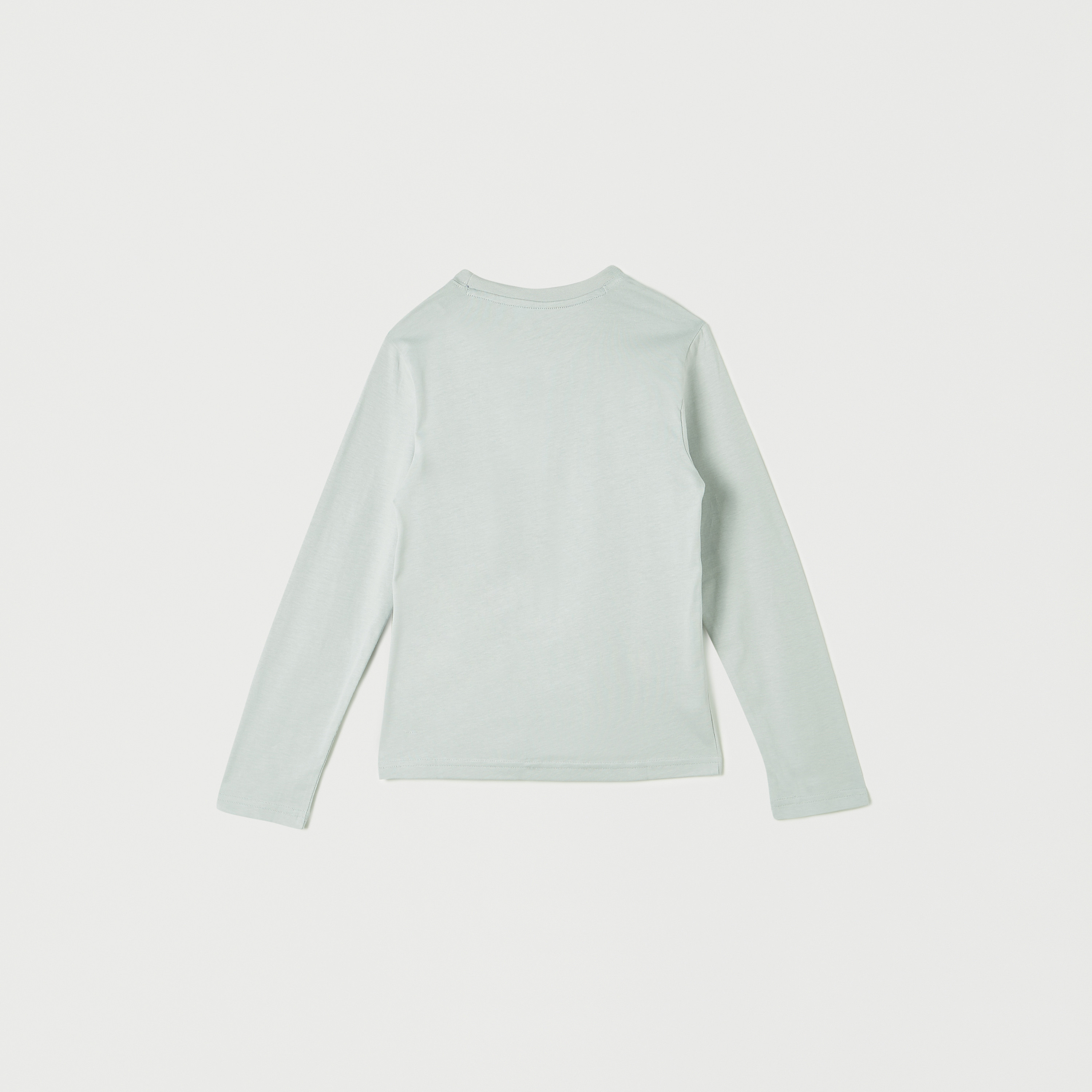 Juniors Printed Crew Neck T-shirt with Long Sleeves-boys-clothing-tshirtsandpolos-image-4