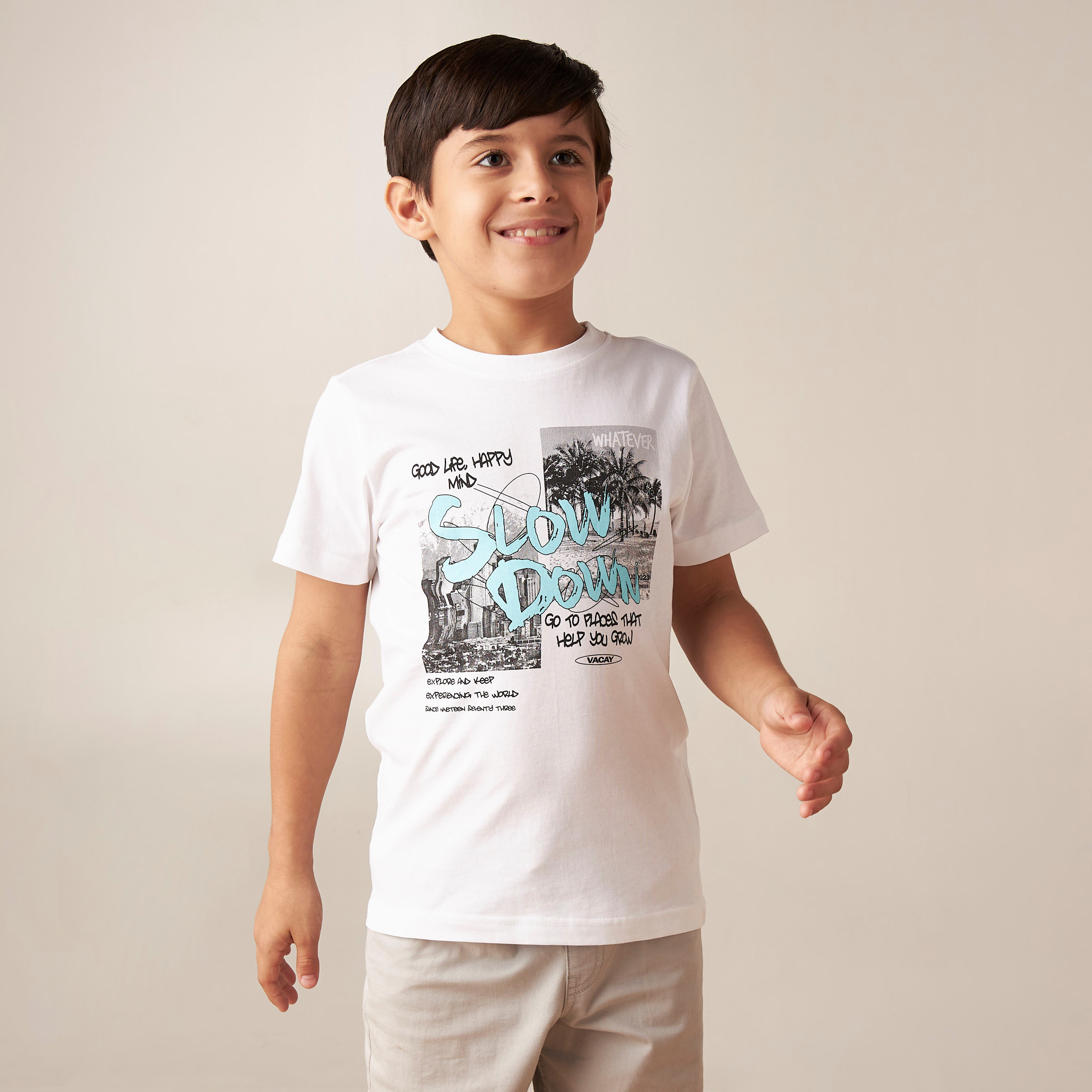 Juniors Printed Crew Neck T-shirt-boys-clothing-tshirtsandpolos-image-1