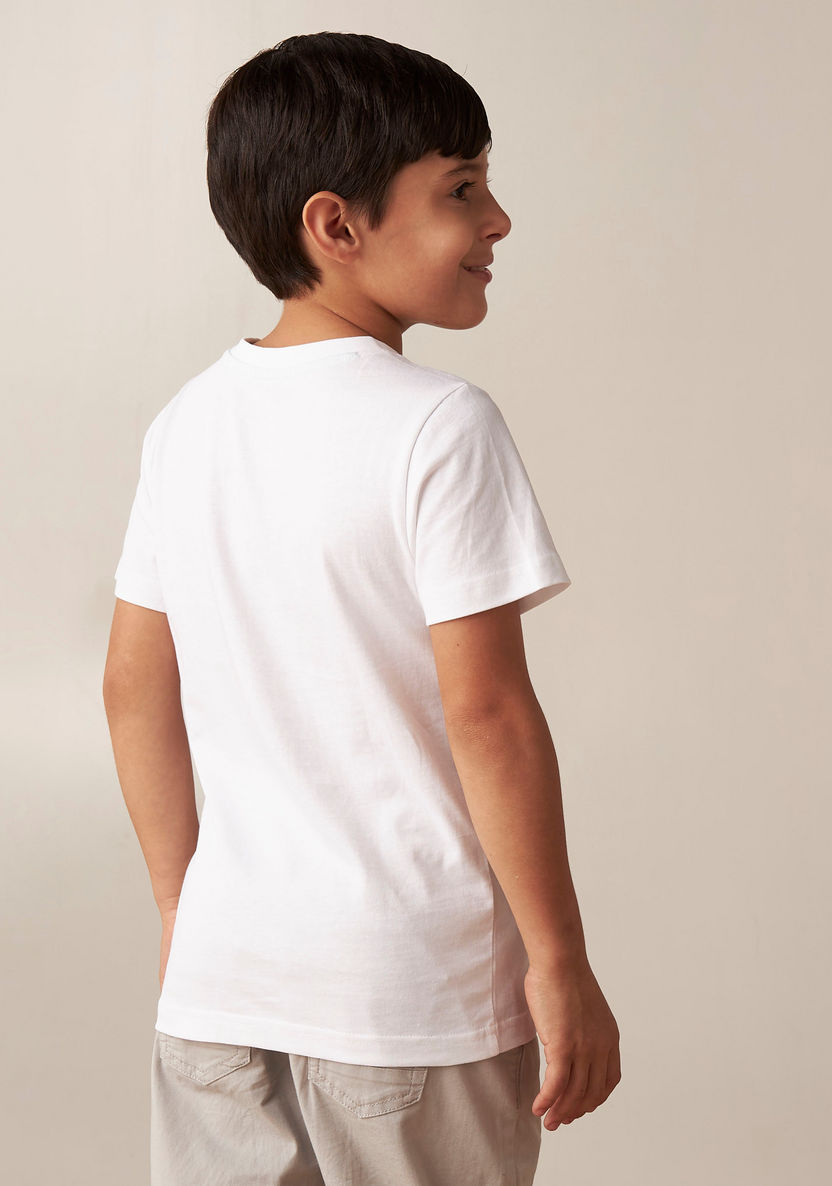 Juniors Printed Crew Neck T-shirt-T Shirts-image-3
