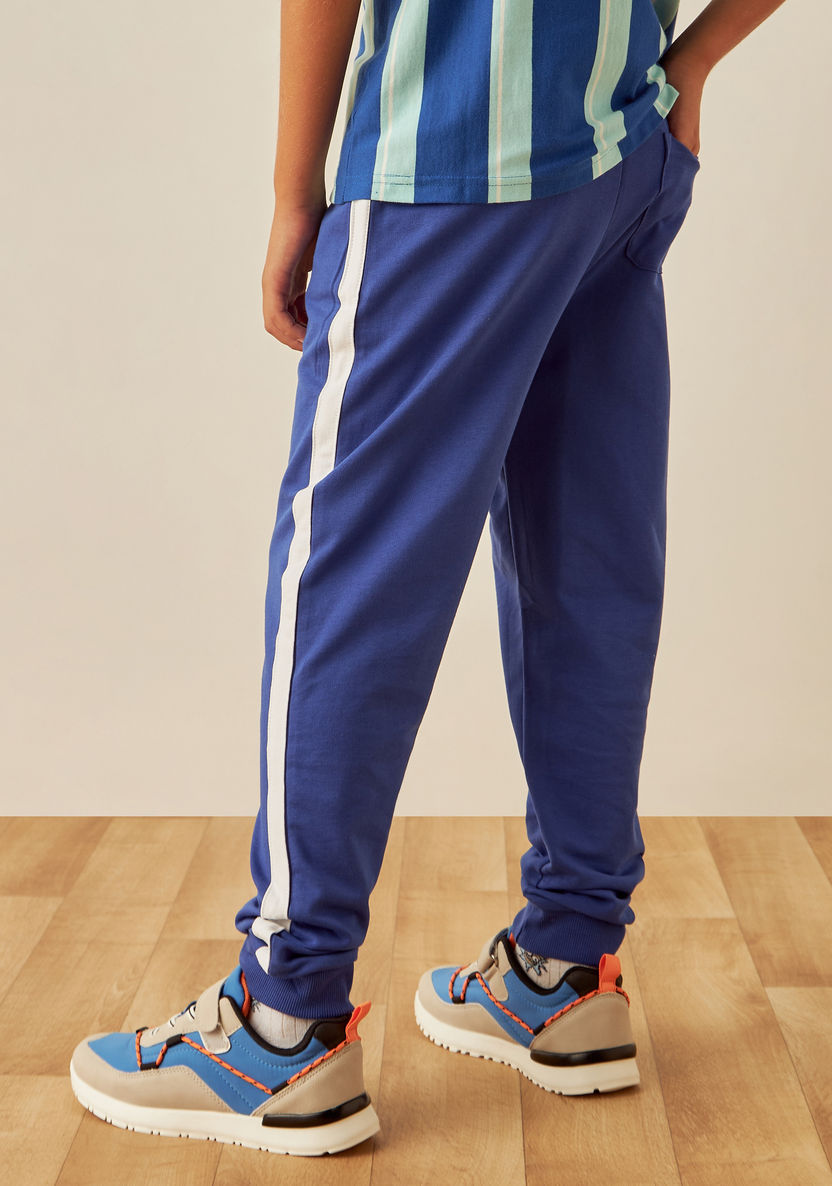 Juniors Panelled Joggers with Drawstring Closure and Pockets-Joggers-image-2