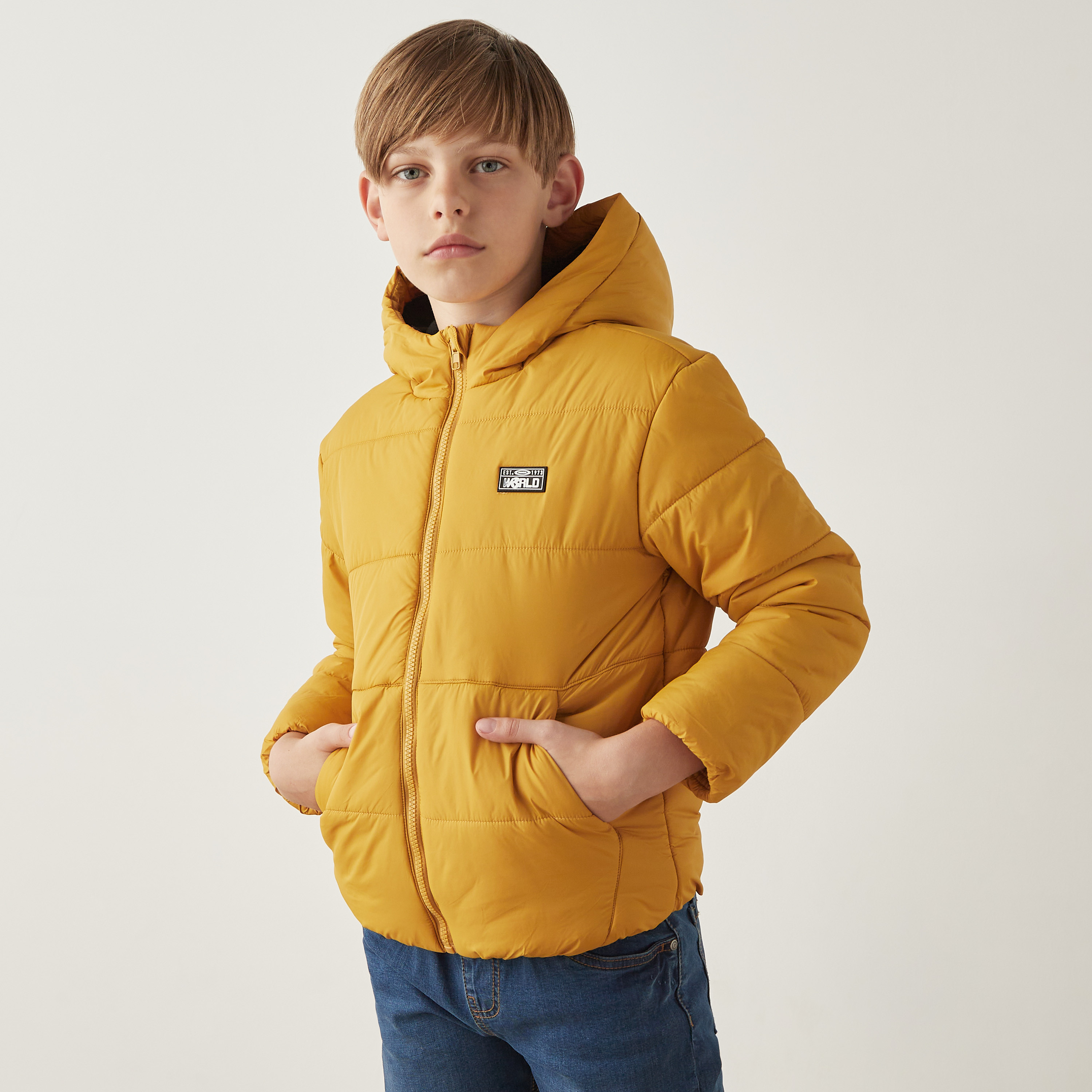 Quilted jacket cheap with hood