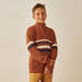 Juniors Striped Pullover with Zip Closure and Long Sleeves-Sweaters and Cardigans-thumbnailMobile-0