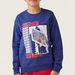Juniors Slogan Graphic Print Pullover with Long Sleeves and Crew Neck-Sweatshirts-thumbnail-2