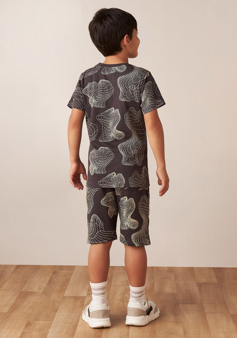 Juniors 3-Piece Printed T-shirts and Shorts Set-Clothes Sets-image-4