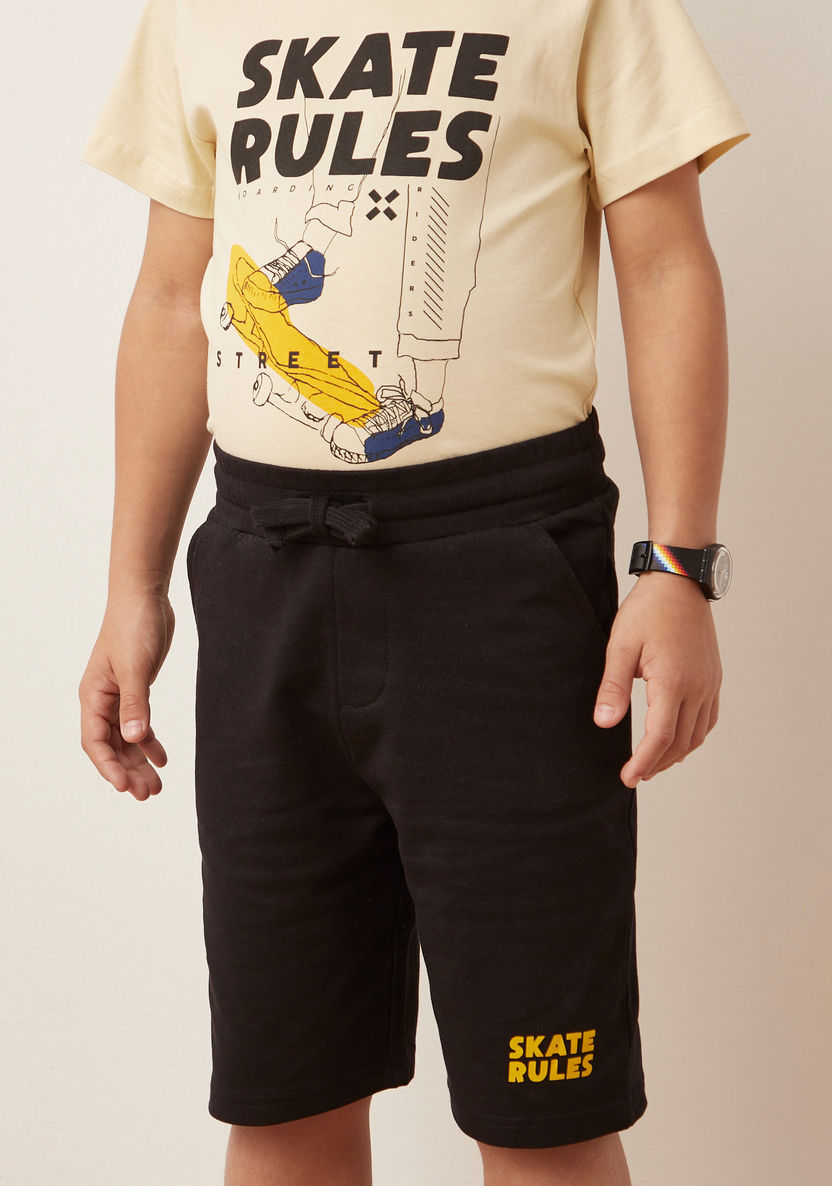 Juniors 3-Piece Printed T-shirts and Shorts Set-Clothes Sets-image-3