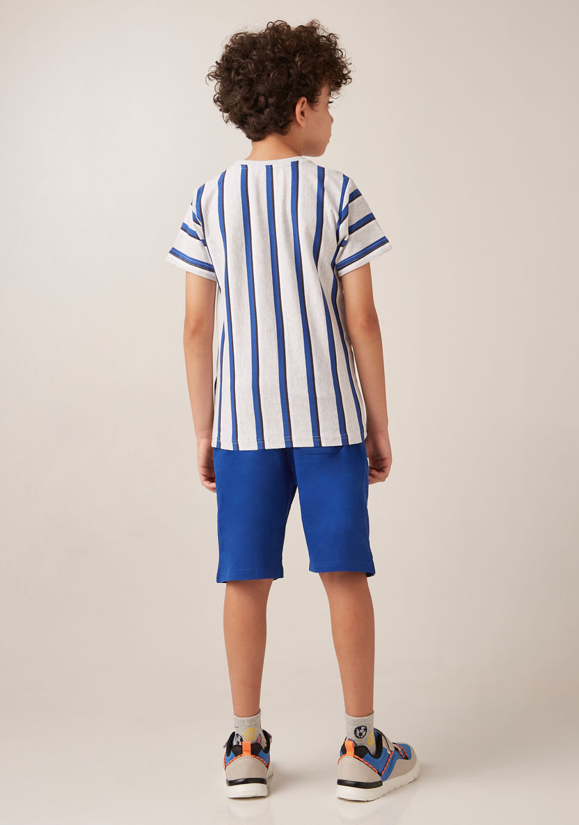 Juniors Printed 3-Piece T-shirt and Shorts Set-Clothes Sets-image-3