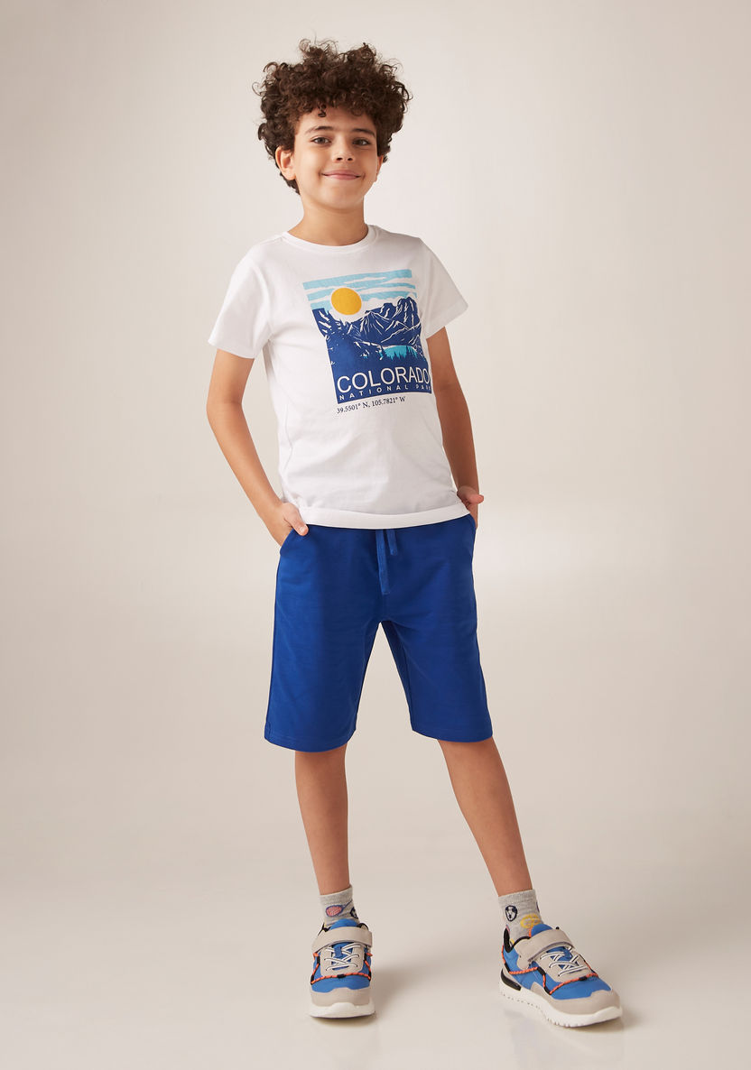 Juniors Printed 3-Piece T-shirt and Shorts Set-Clothes Sets-image-5