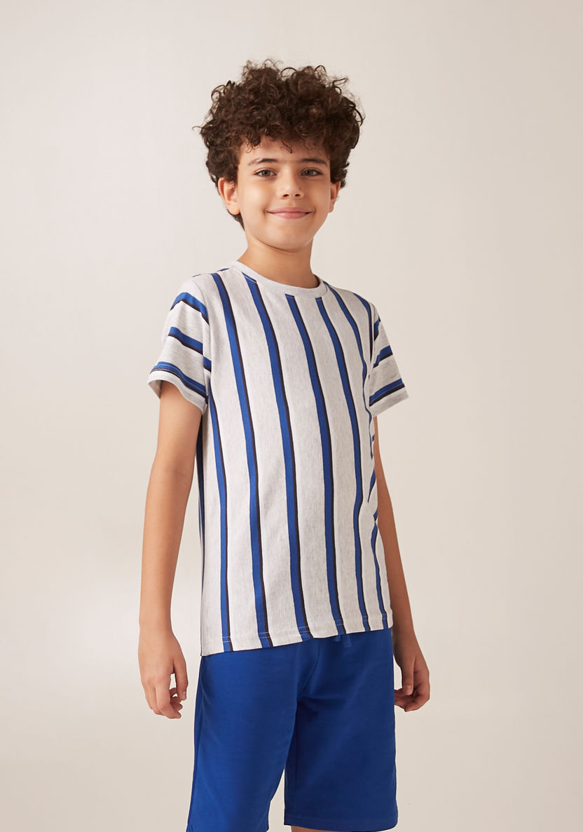 Juniors Printed 3-Piece T-shirt and Shorts Set-Clothes Sets-image-7