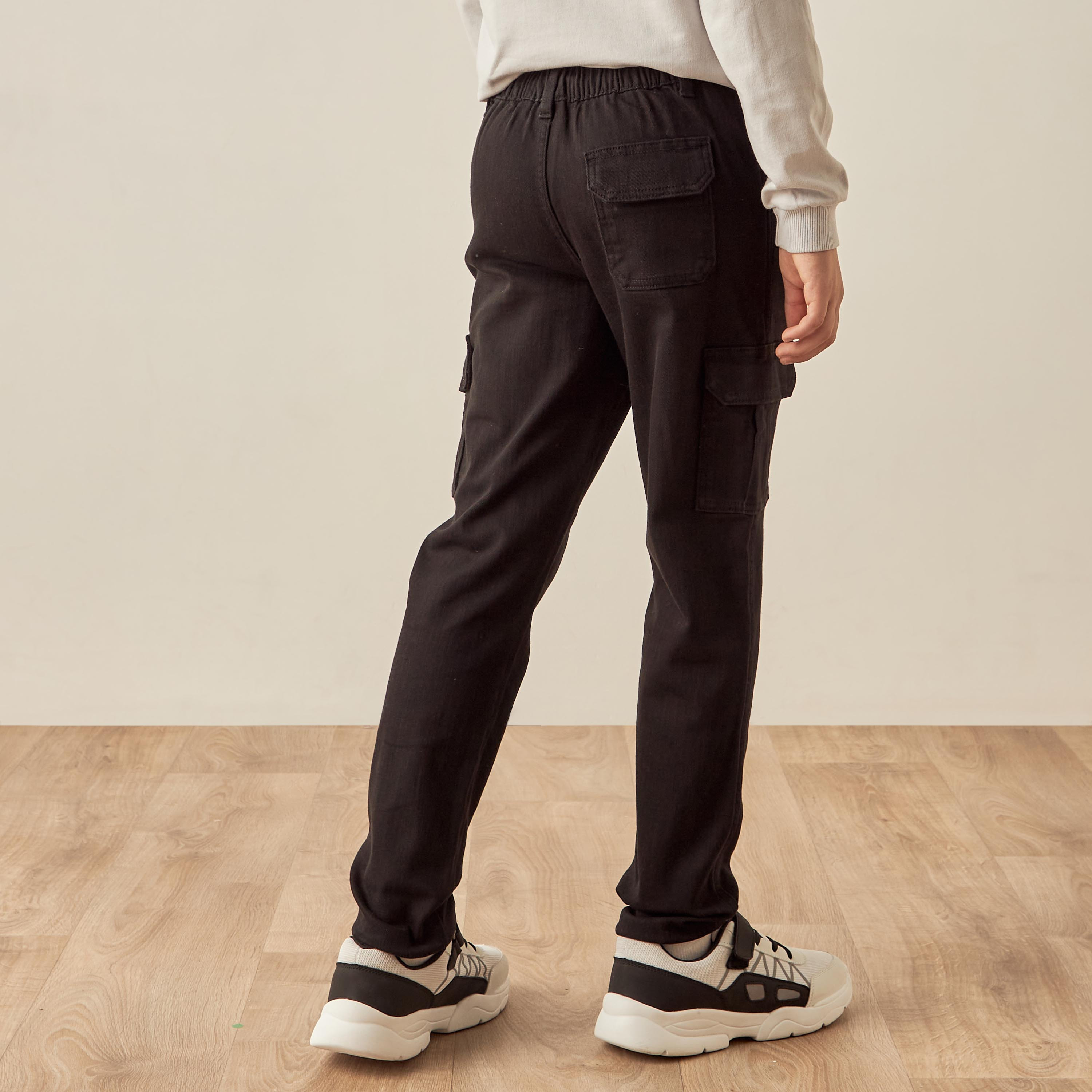 بنطلون جينز سادة كارجو للأولاد من جونيورز-boys-clothing-bottoms-jeans-image-4