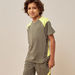 XYZ Panelled T-shirt and Shorts Set-Clothes Sets-thumbnail-1