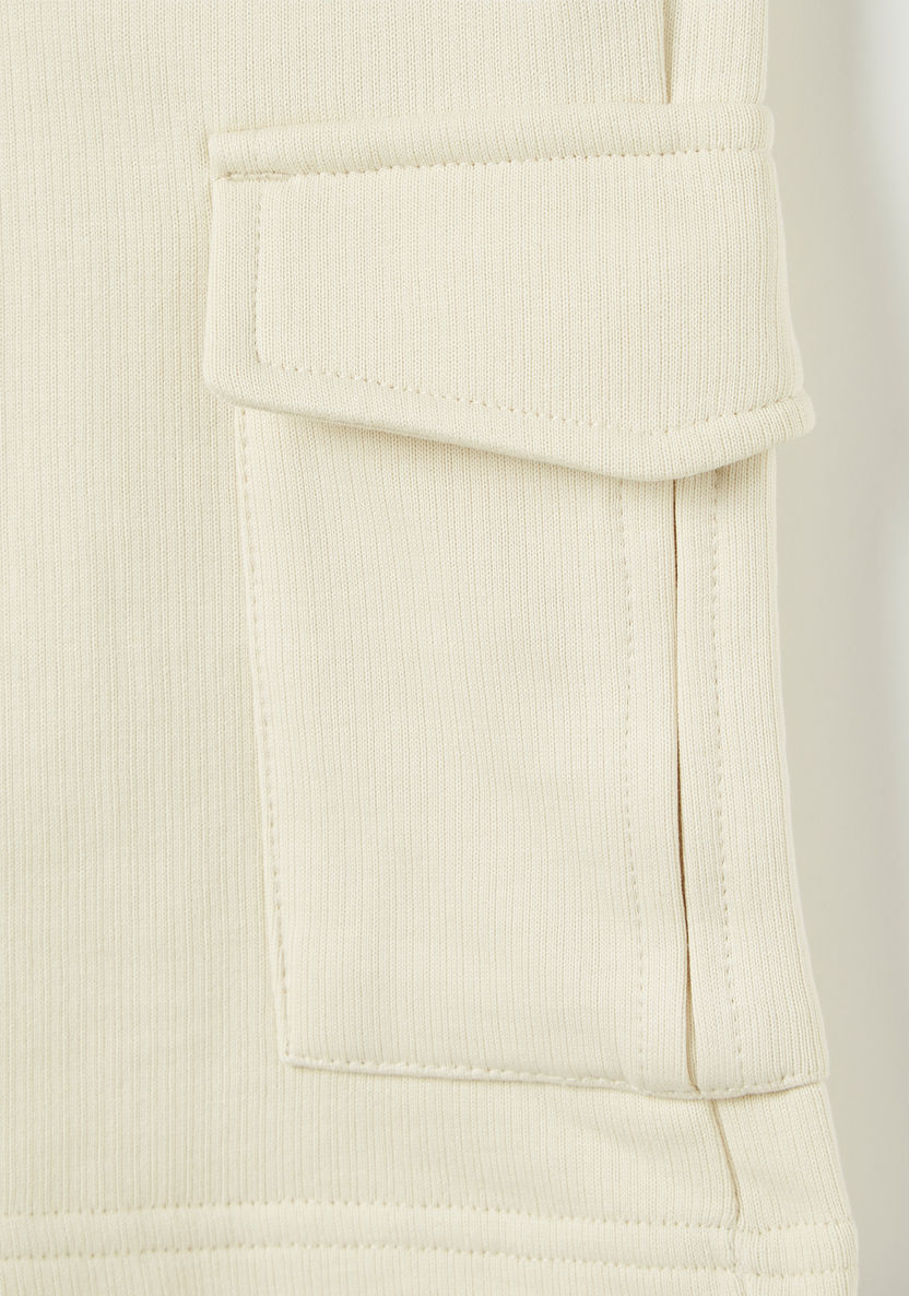 Eligo Solid Shorts with Drawstring Closure and Flap Pockets-Shorts-image-2