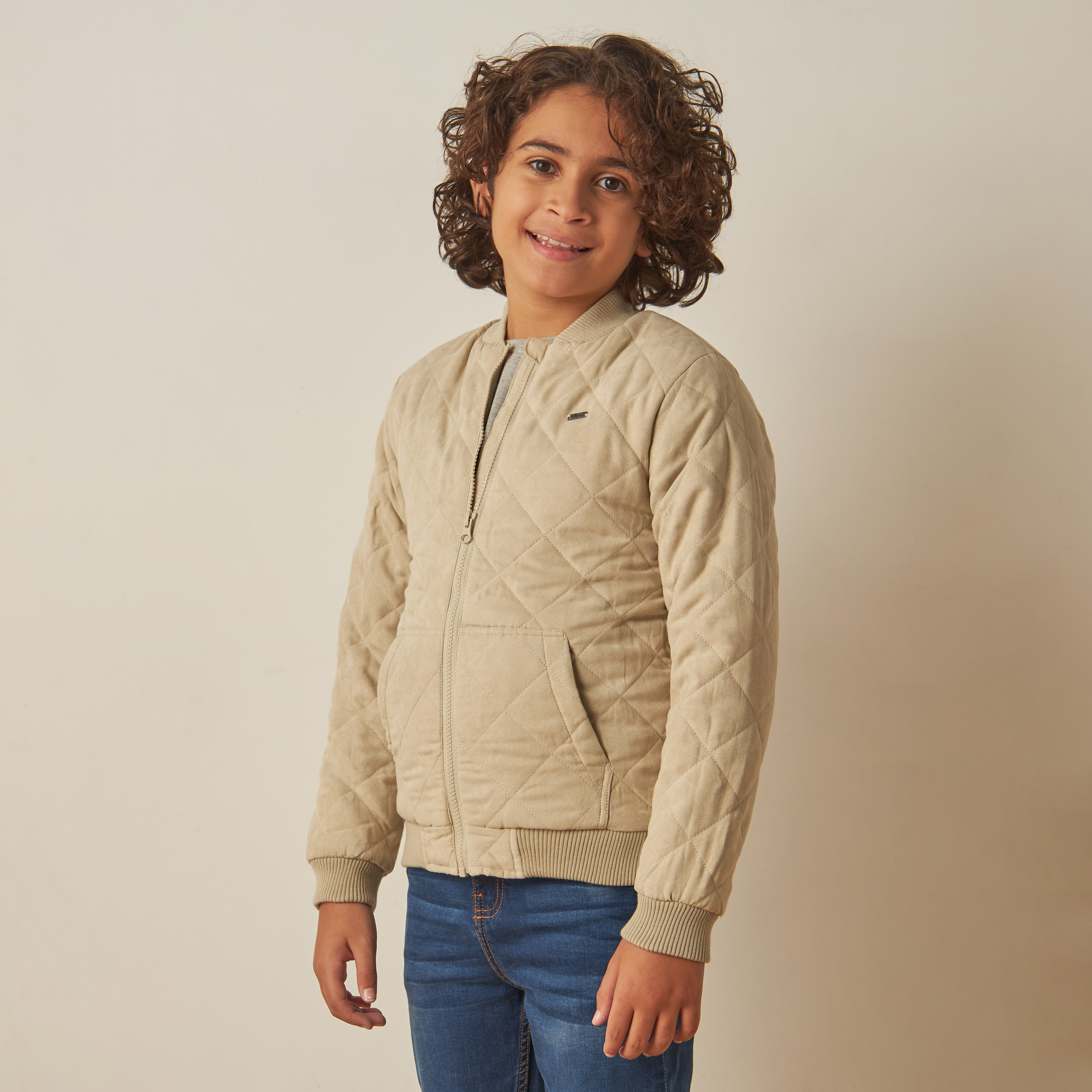 Eligo Quilted Zip Through Jacket with Pockets-boys-clothing-jacketsandcoats-image-1