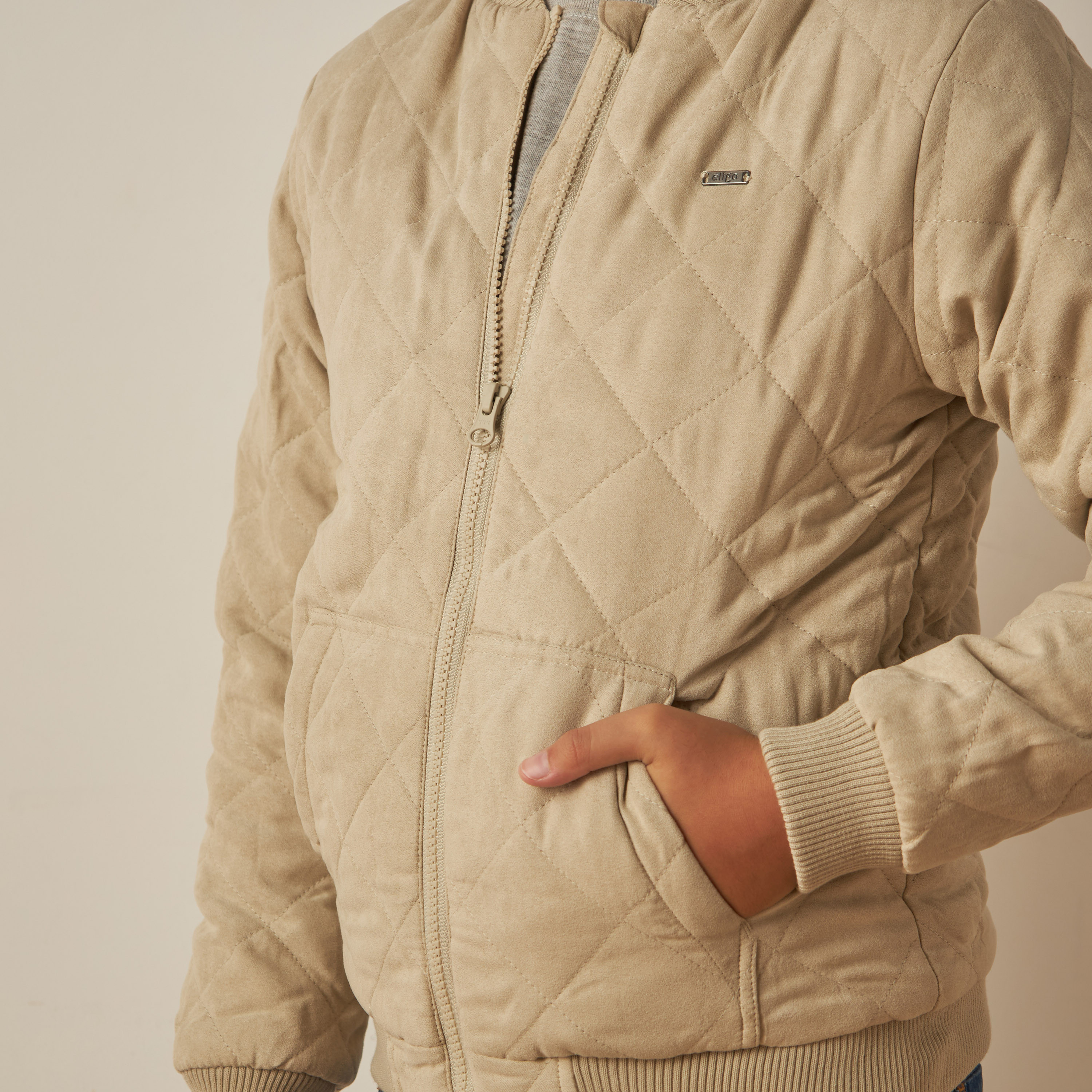 Eligo Quilted Zip Through Jacket with Pockets-boys-clothing-jacketsandcoats-image-4