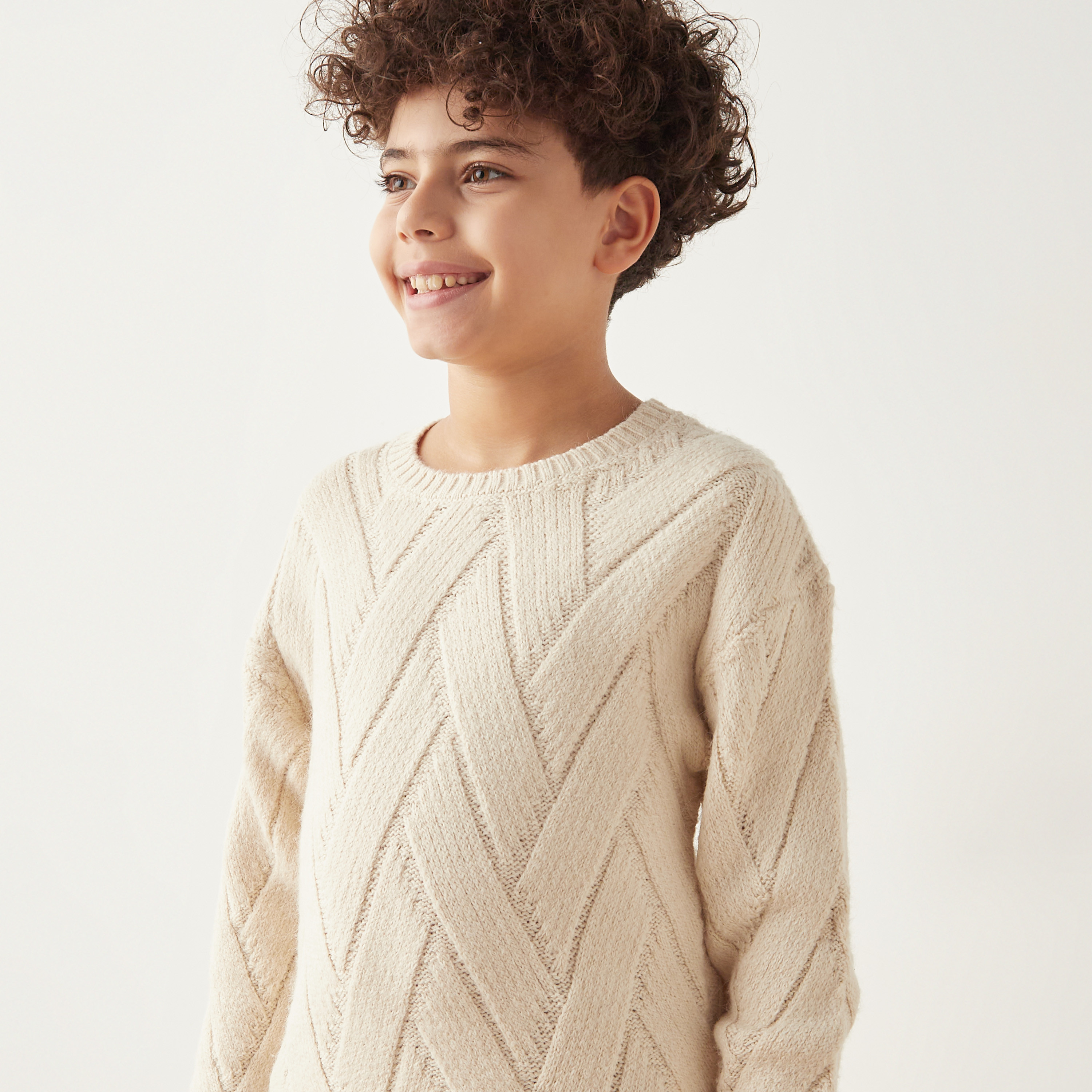 كنزة بارزة الملمس بياقة ضيقة وأكمام طويلة من إليجو-boys-clothing-jumpersandcardigans-image-4