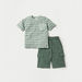 Eligo Striped T-shirt and Solid Shorts Set-Clothes Sets-thumbnail-0